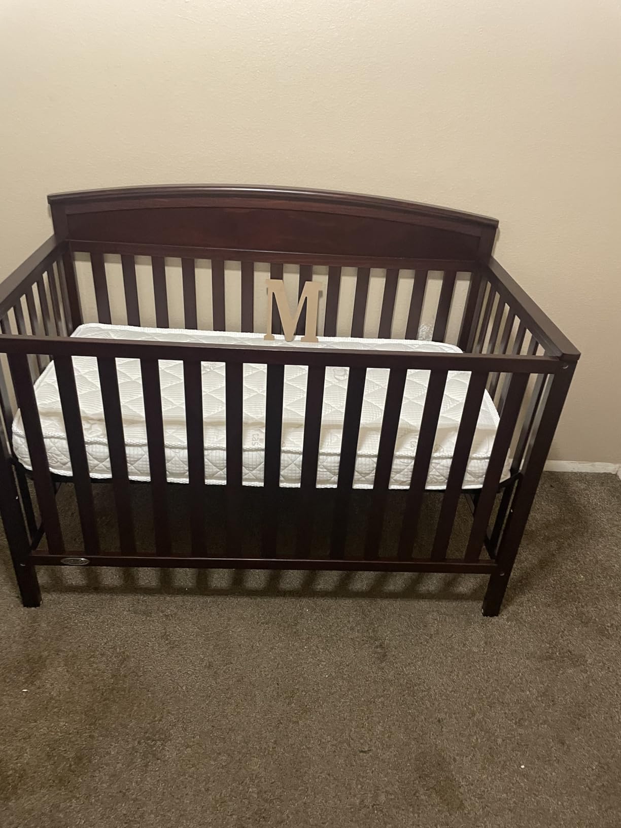 Graco Benton 5-in-1 Convertible Crib - GREENGUARD Gold Certified, Converts from Baby Crib to Toddler Bed, Daybed and Full-Size Bed, Fits Standard Full-Size Crib Mattress (Driftwood) customer photo 1