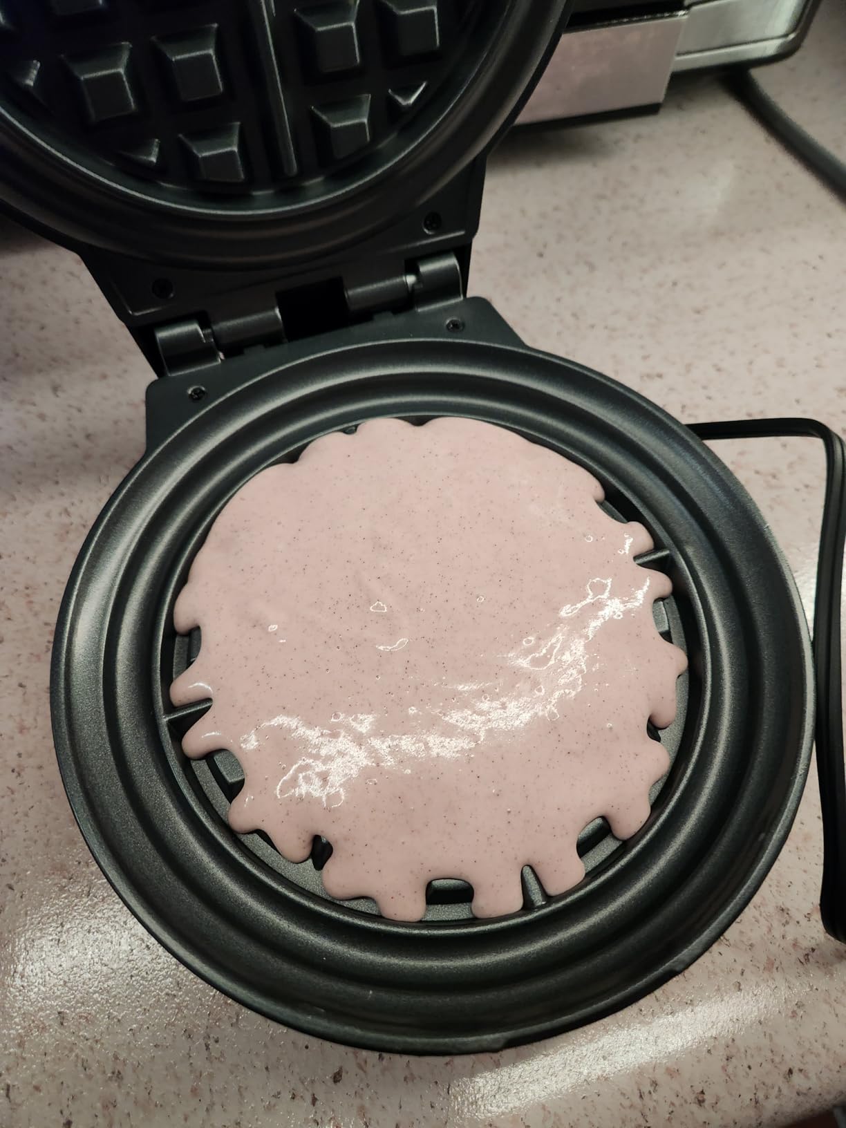 Chefman Rotating Belgian Waffle Maker, 180° Flip Iron w/ Non-Stick Plates, Adjustable Timer, Locking Lid, & Drip Plate, Space Saving Storage, Mess-Free Breakfast, Stainless Steel/Black customer photo 1