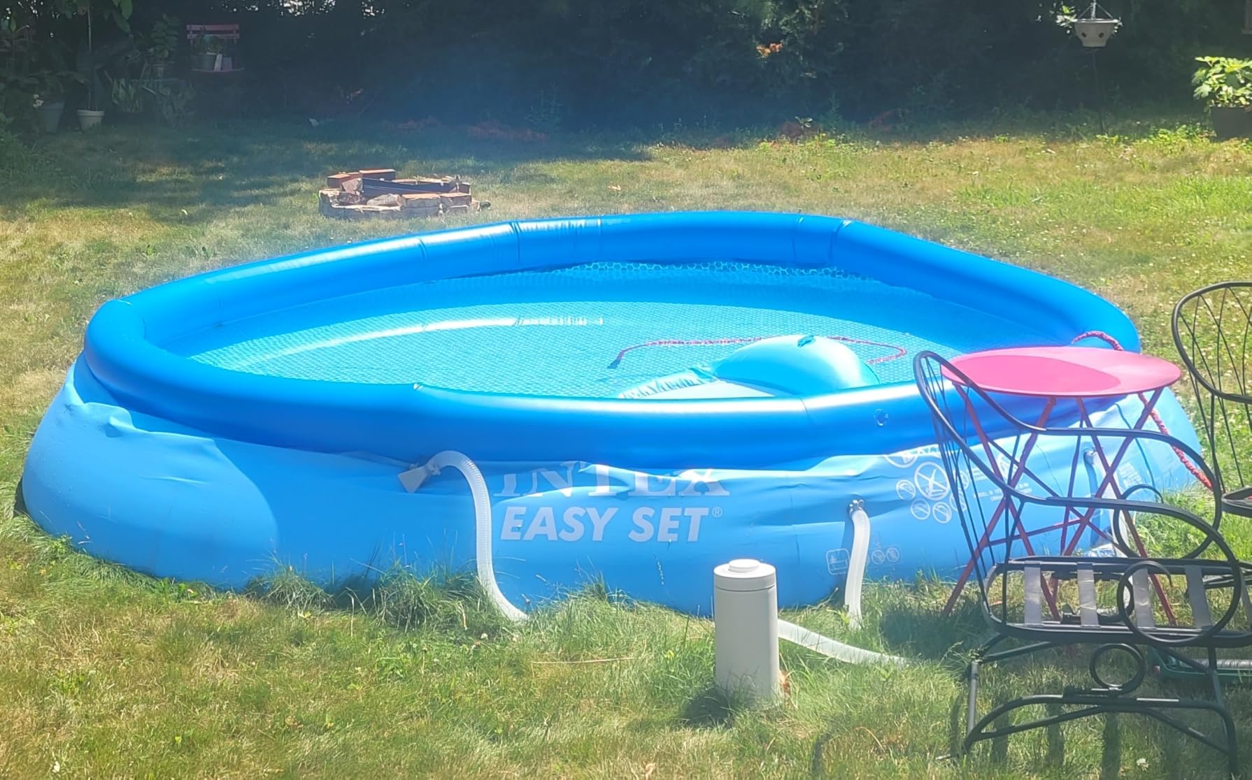 INTEX Easy Set 15 ft x 48in Inflatable Ring Above Ground Pool Set w/Pump | 26167EH - 1000 GPH Cartridge Filter Pump, Ladder, Pool Cover & Ground Cloth Included customer photo 2
