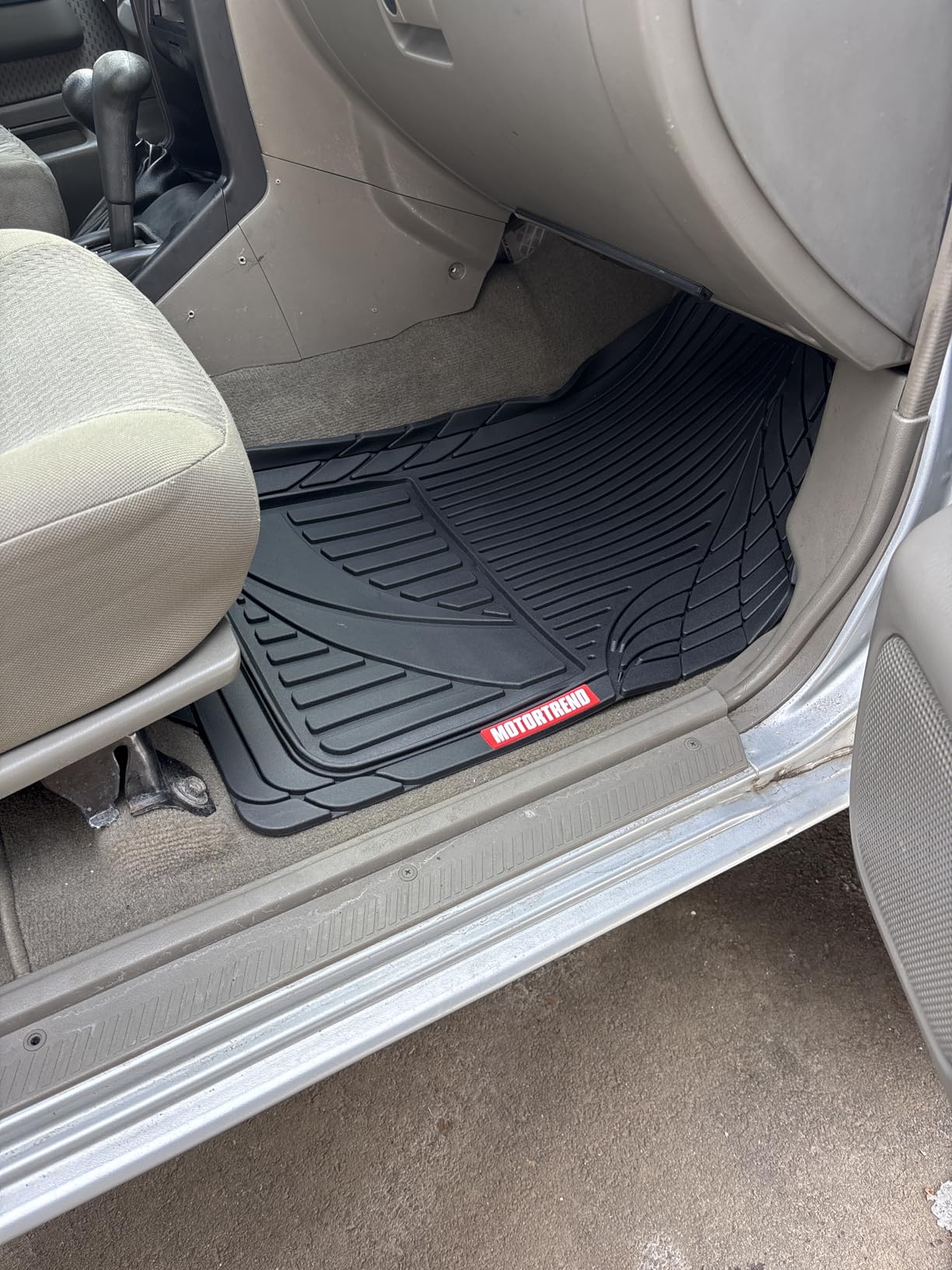 Motor Trend FlexTough Heavy Duty Black Rubber Car Floor Mats All Weather & Cargo Liner for SUV Full Set - Universal Trim to Fit Automotive Floor Mat & Trunk Mats for Cars Interior Accessories customer photo 2