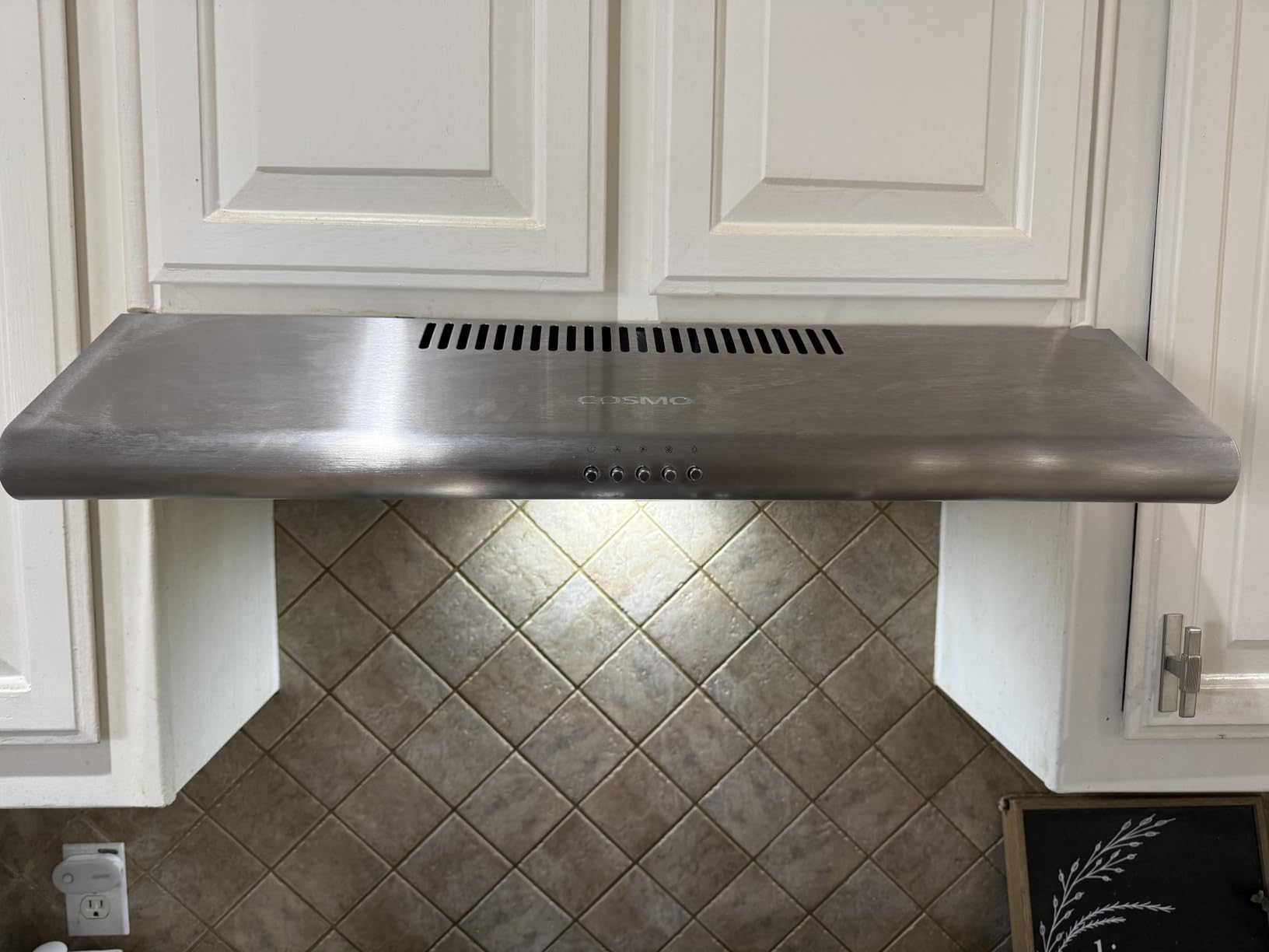 COSMO COS-5MU30 30 in. Delta Collection Ducted Under Cabinet Range Hood, Button Controls, Reusable Filters, LED Lights, Stainless Steel customer photo 1