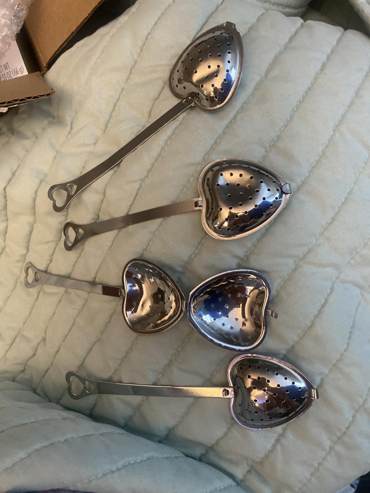10 Pcs Heart Tea Infuser, 5.52 In, Stainless Steel Steeper | Heart Tea Strainer Bulk; Rust-Resistant; Dishwasher Safe; Holds 2 tsp per Cup, Easy Brewing Design; for Parties & Gifting customer photo 2