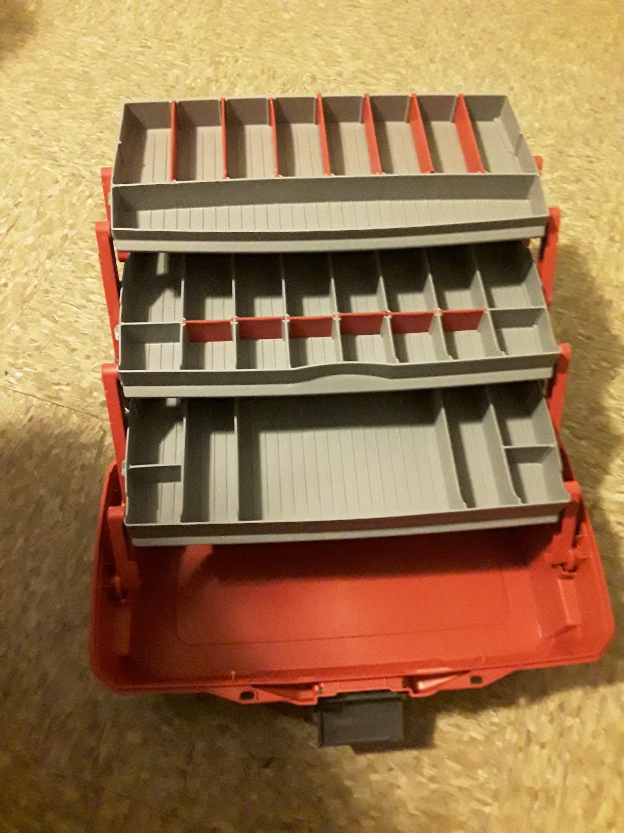 Flambeau Outdoors 6383 3-Tray Tackle Box, 32 Compartments, Red and Gray customer photo 1