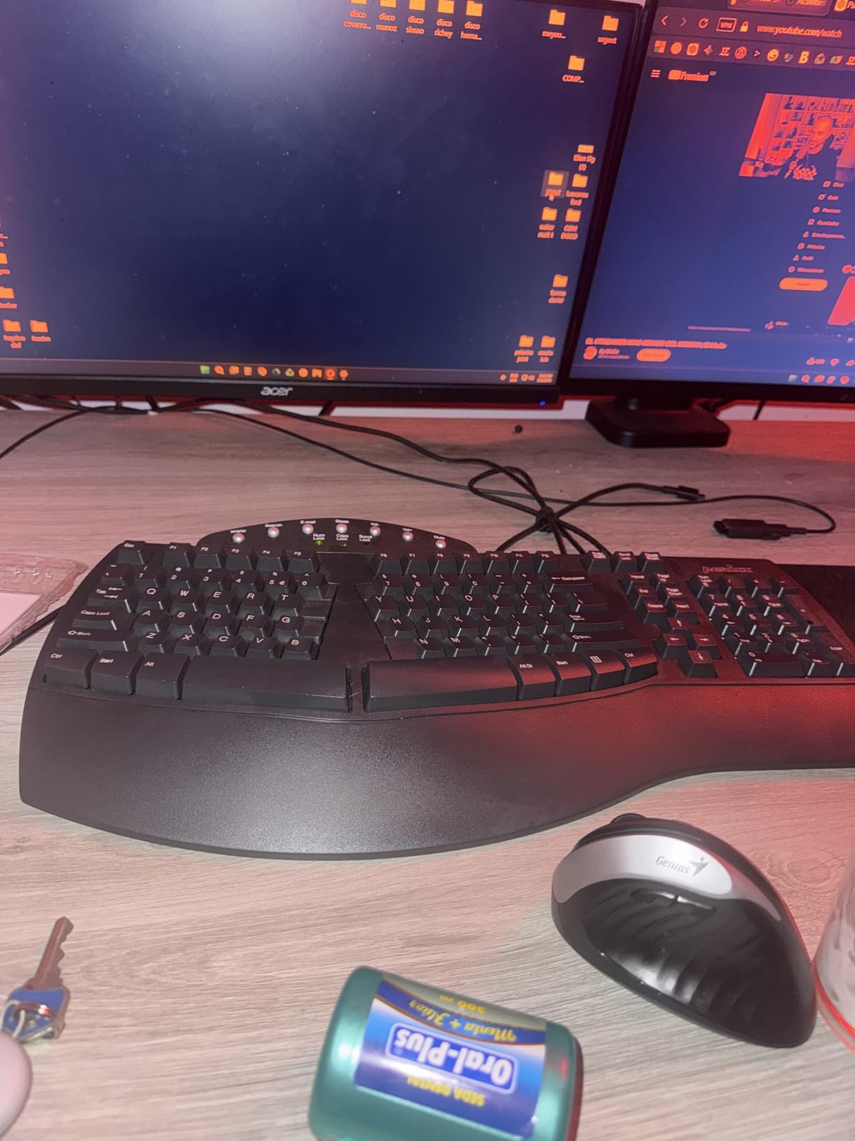 Perixx PERIBOARD-512B Wired Ergonomic Keyboard - Split Keyboard, Wrist Rest, Natural Typing customer photo 1