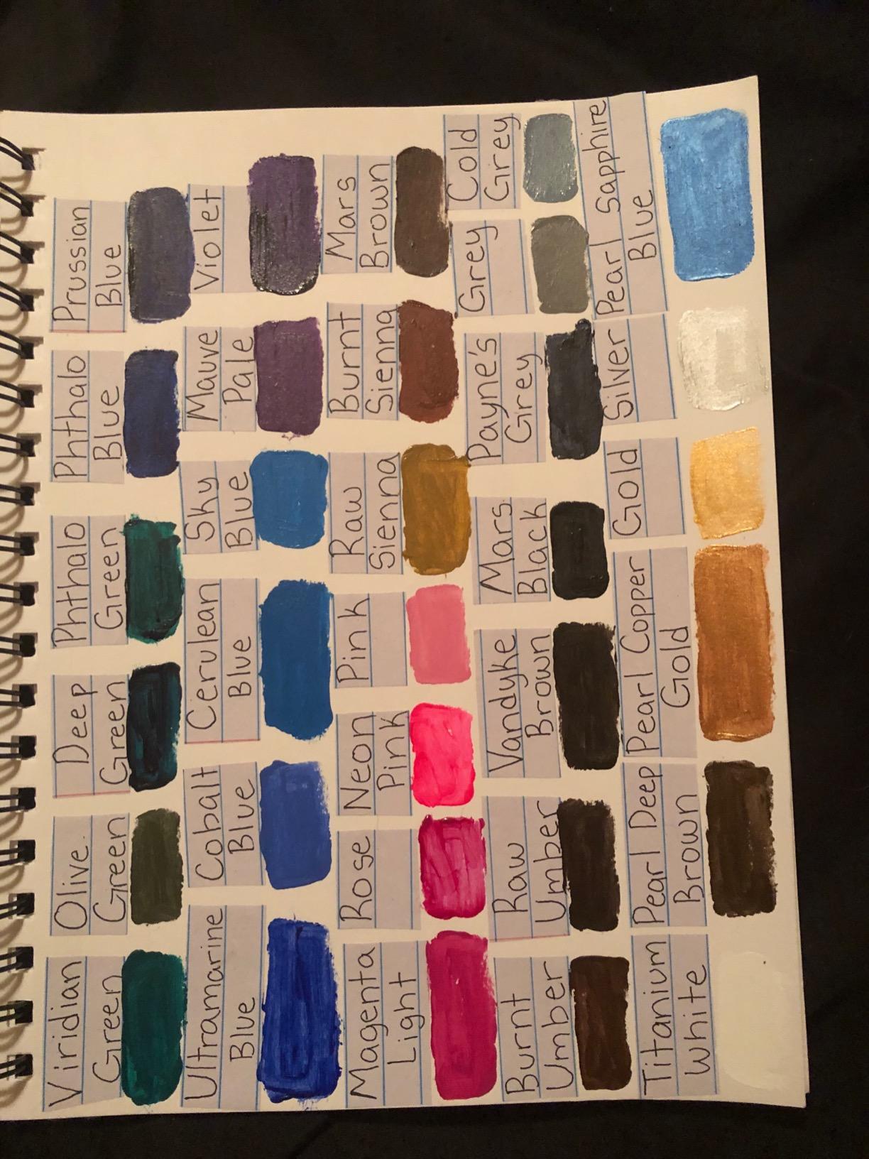 ARTEZA Acrylic Paint Set, 60 Colors, 22 ml Tubes, High-Viscosity | 5 Metallic Colors, Glossy Water-Based Paint, Sorting Trays, For Canvas, Wood, Paper, Blending, Layering and Texture Art customer photo 2