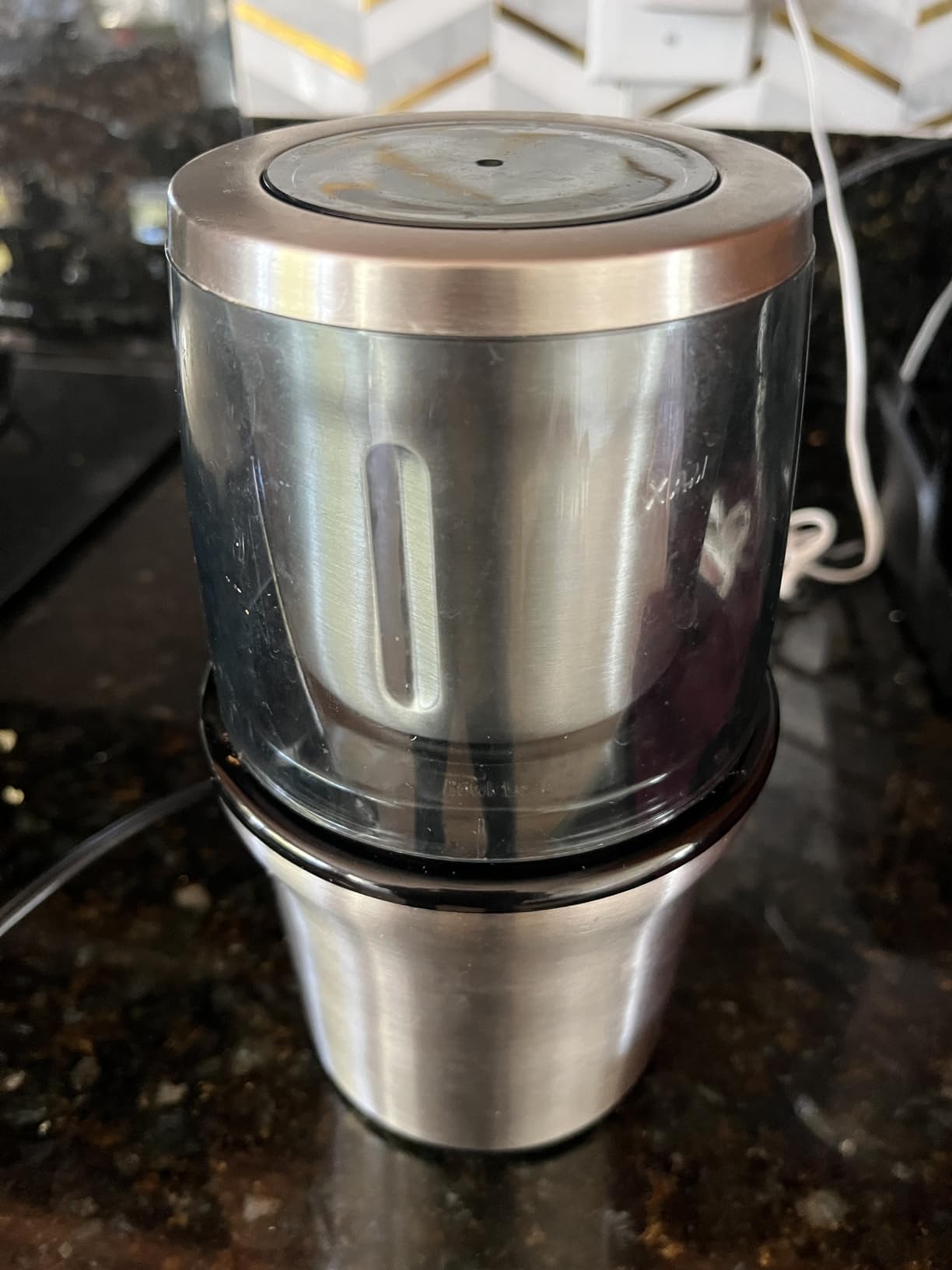 Secura Electric Coffee and Spice Grinder, 2 Removable Bowls, Stainless | 2 Stainless Steel Blades Removable Bowls, For Spice, Coffee Bean, Dry and Wet Ingredients Grinding customer photo 2