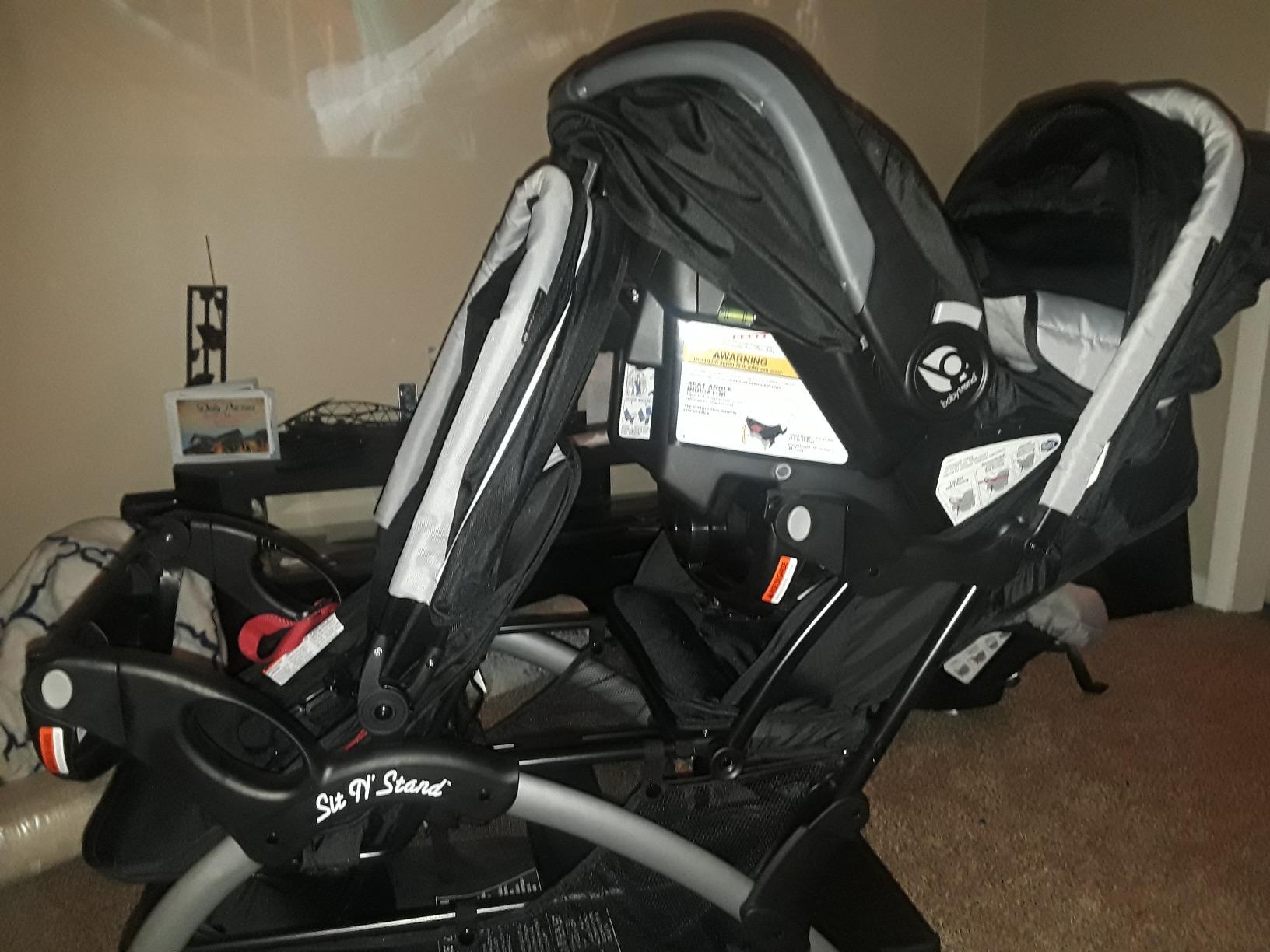 Baby Trend Infant/Toddler Double Stroller & 2 Car Seats, 3 Pc Set, Stormy | Portable and Lightweight Stroller Duo and Car Seat Travel System Tandem customer photo 1