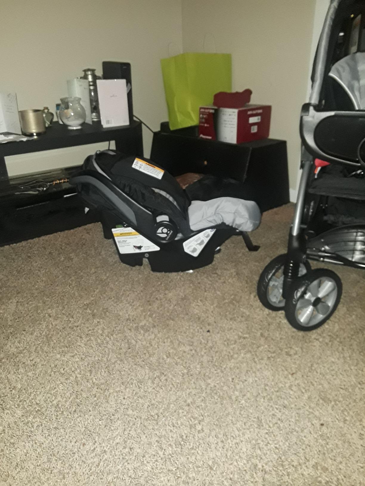 Baby Trend Infant/Toddler Double Stroller & 2 Car Seats, 3 Pc Set, Stormy | Portable and Lightweight Stroller Duo and Car Seat Travel System Tandem customer photo 2