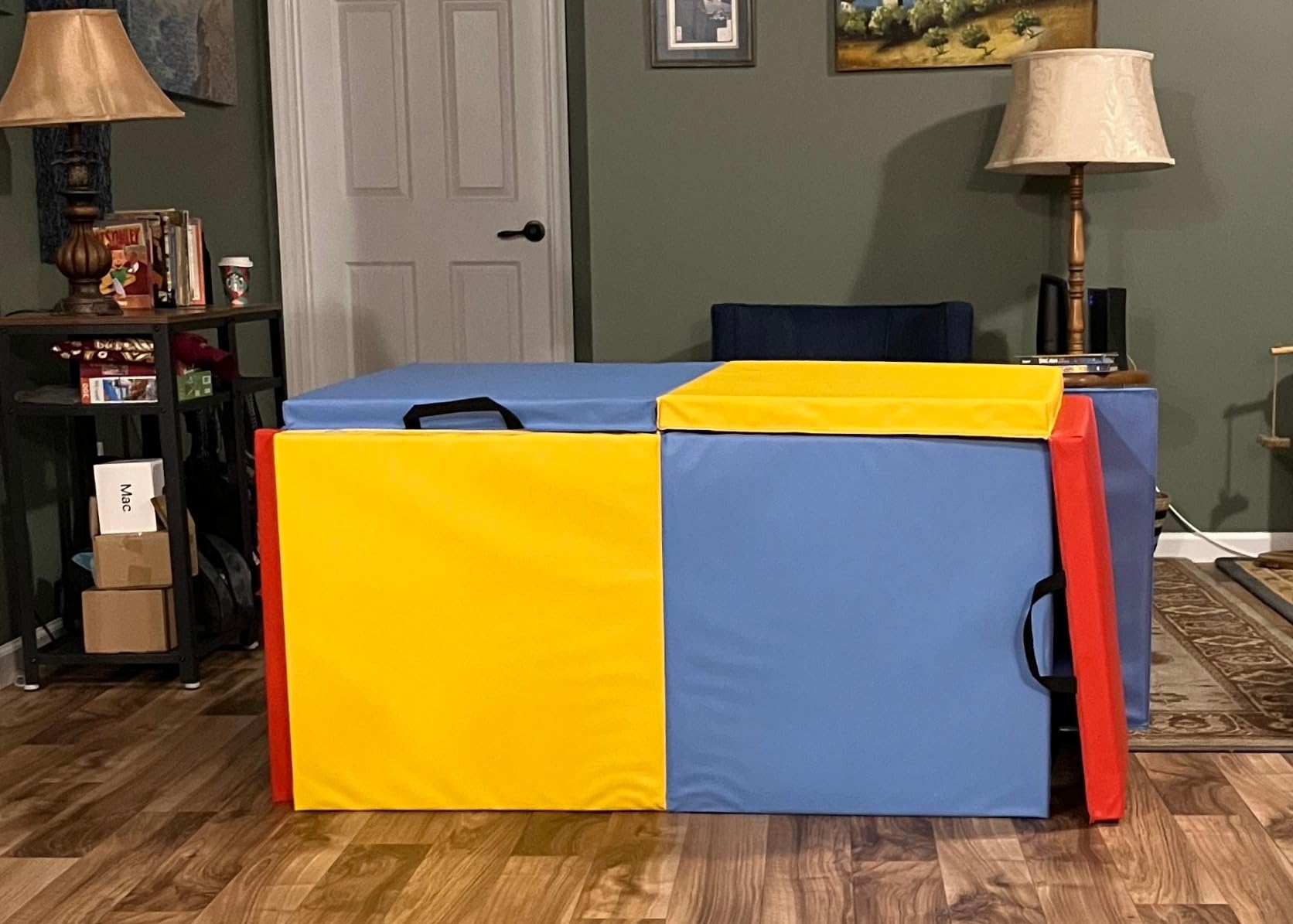 BalanceFrom 6x2 Feet 3-Panel Folding Gymnastics Mat - 2-Inch Thick Pad with Vinyl Surface and Carrying Handles for Tumbling, Yoga, Pilates, Home Workouts, and Martial Arts customer photo 1