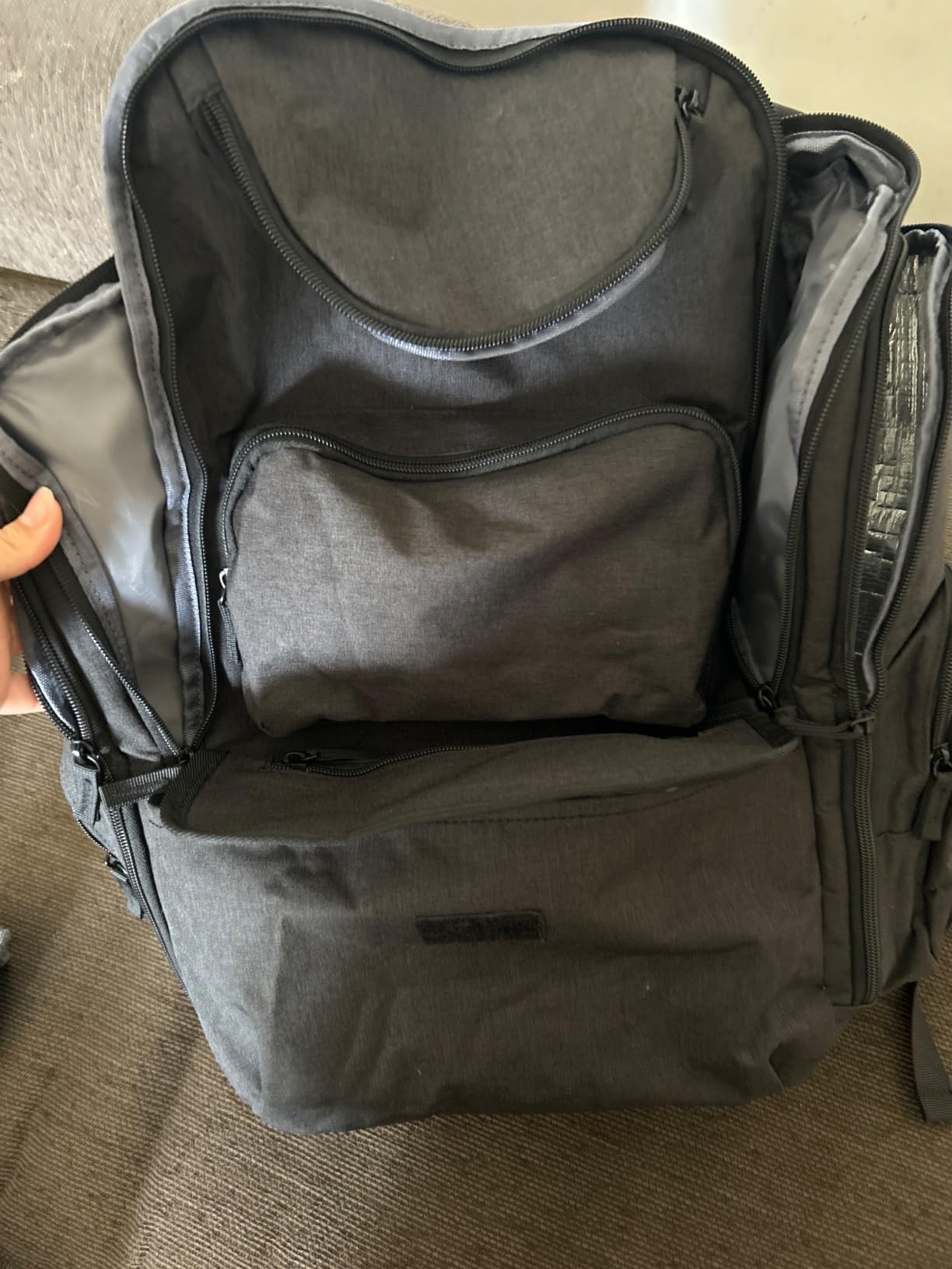Mancro Diaper Bag Backpack, Dad Diaper Bag with 2 Side Insulated Pockets | Multifunctional Water Resistant Diaper Backpack for Men Women with Stroller Straps, Travel Baby Bag Backpack, Black customer photo 2