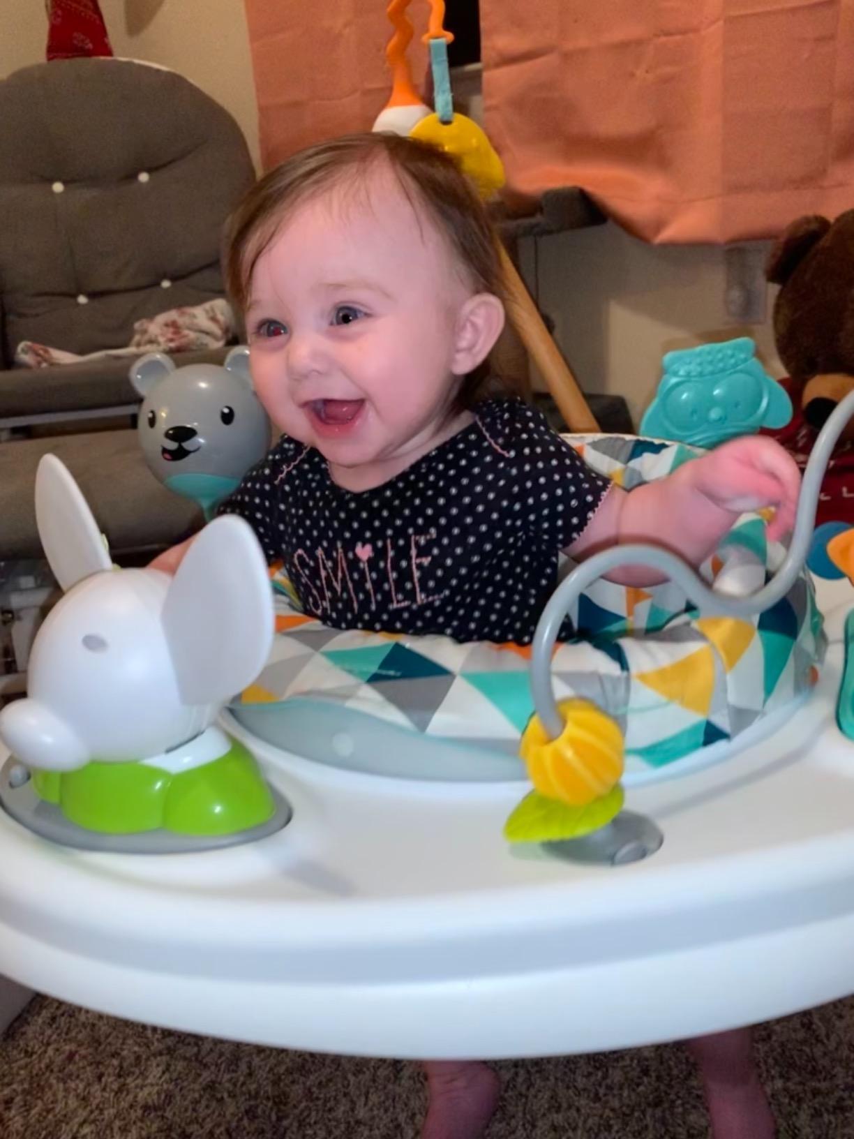 Evenflo Exersaucer Wood Frame Jumper, Woodland Wonder customer photo 1