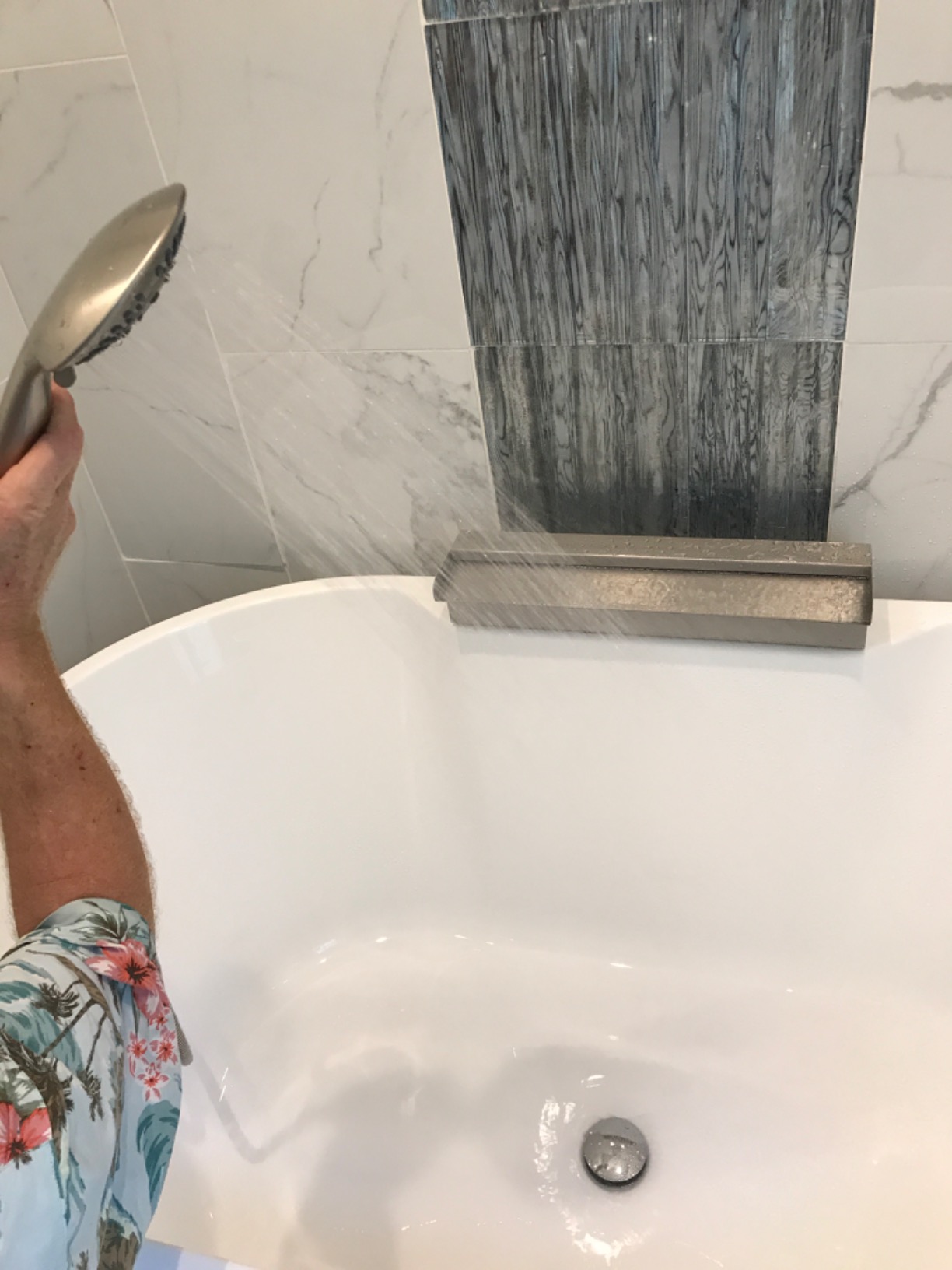 BRIGHT SHOWERS Slide Bar Shower Set with Handheld Shower Head, ADA-Compliant Stainless Steel Grab Bar, Adjustable Height and 69-Inch Hose, Brushed Nickel customer photo 2