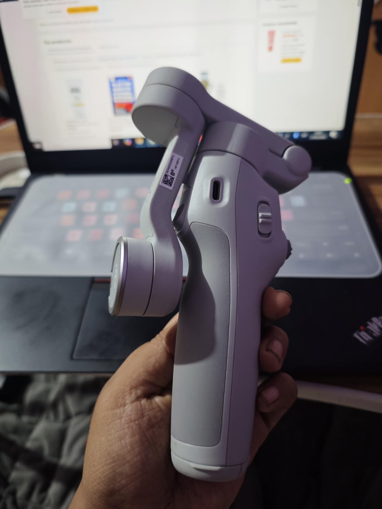 DJI Osmo Mobile 7 Gimbal Stabilizer for iPhone & Android, 3-Axis Gimbal | Built-in Tripod, Ultra-Light, Comfortable Grip, ActiveTrack, ShotGuides, One-Tap Edit, 10hrs Use, Phone Charging customer photo 1