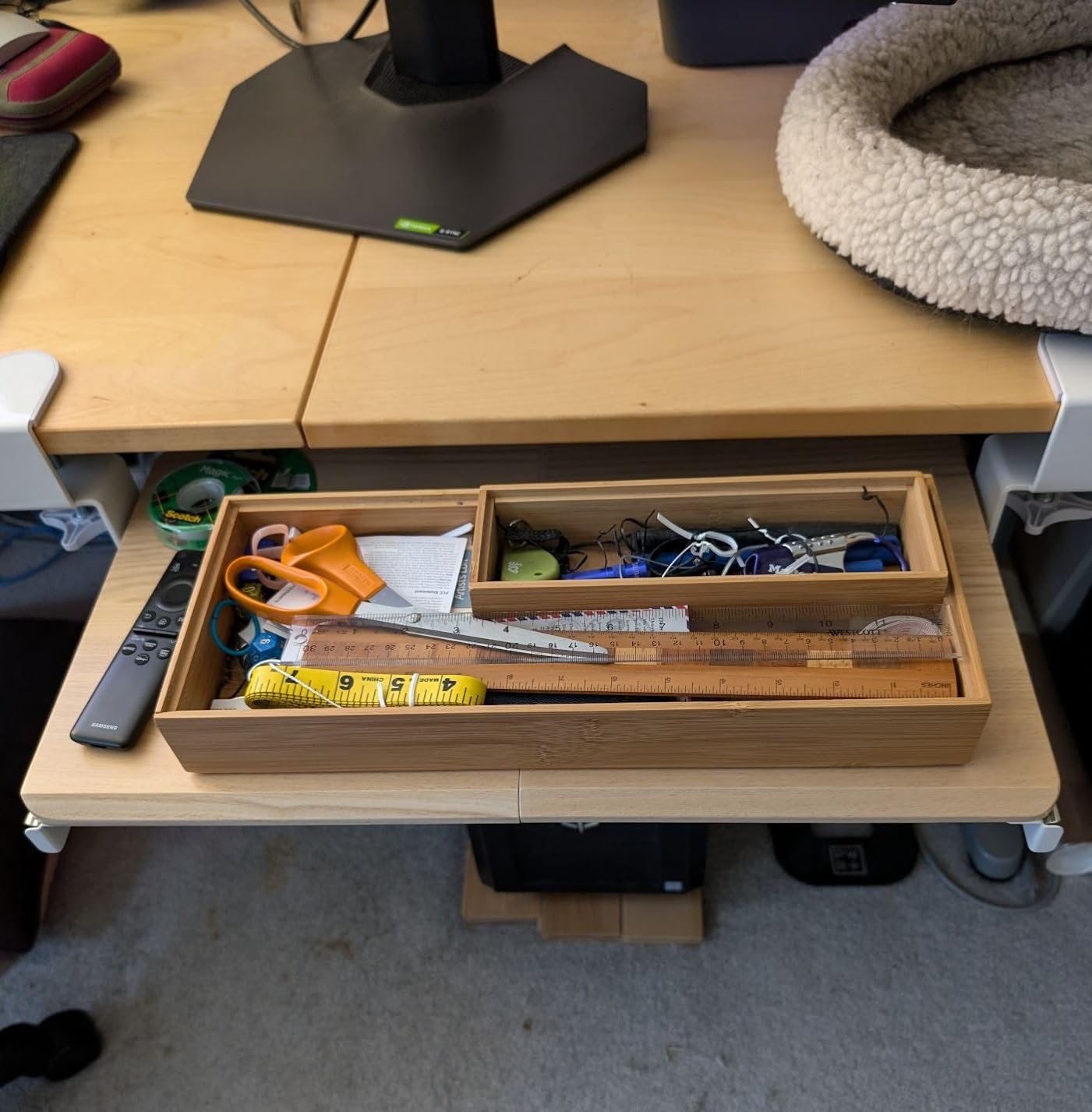 VIVO Large Keyboard Tray Under Desk Pull Out with Extra Sturdy C Clamp Mount System, 27 (33 Including Clamps) x 11 Inch Slide-Out Platform Computer Drawer for Typing, Black, MOUNT-KB05E customer photo 1