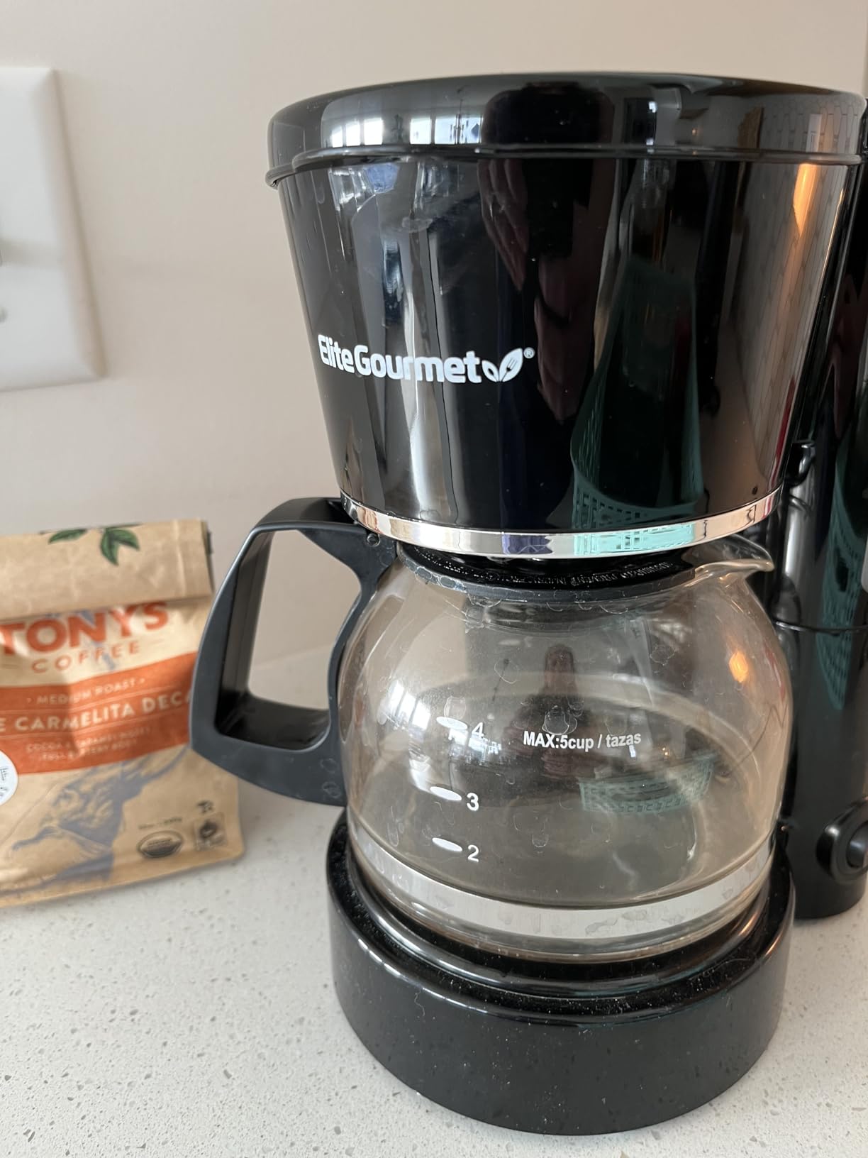 Elite Gourmet EHC-5055 Automatic 5-Cup Brew & Drip Coffee Maker with Pause N Serve Reusable Filter customer photo 2