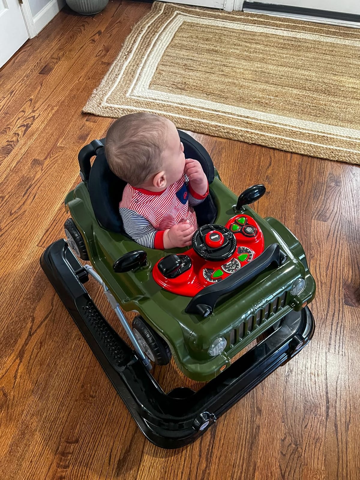 Jeep Classic Wrangler 3-in-1 Grow With Me Activity Walker - Features Music, Lights, Removable Play Tray, Push Walker Mode, Converts into Rolling Car Toy, Anniversary Green customer photo 1