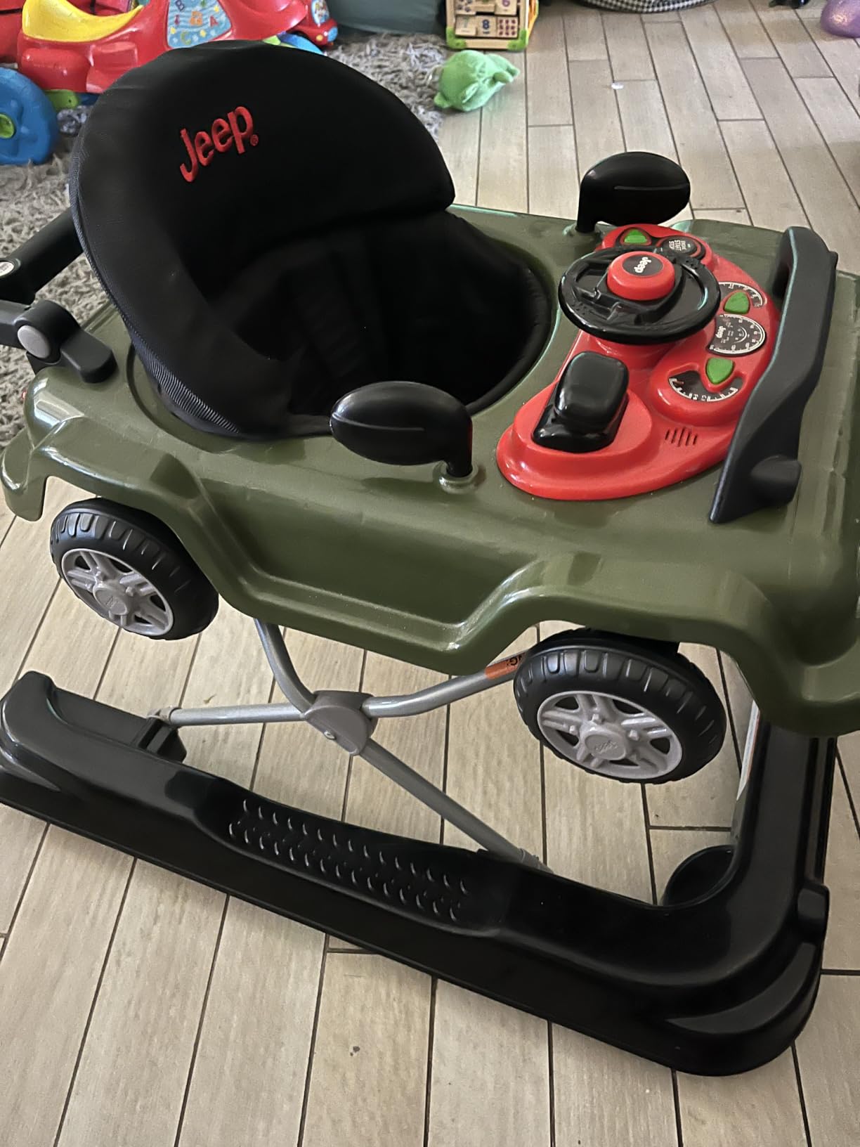 Jeep Classic Wrangler 3-in-1 Grow With Me Activity Walker - Features Music, Lights, Removable Play Tray, Push Walker Mode, Converts into Rolling Car Toy, Anniversary Green customer photo 2
