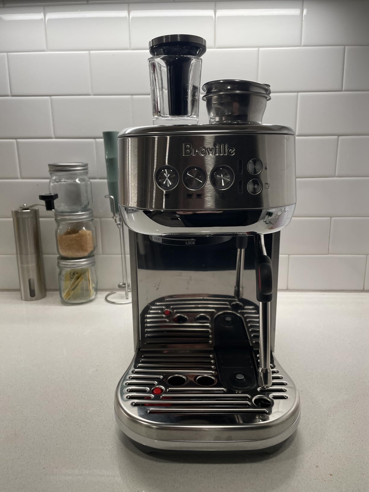 Breville BES500BSS Bambino Plus Espresso Machine, Brushed Stainless Steel, Compact Semi-Automatic customer photo 1