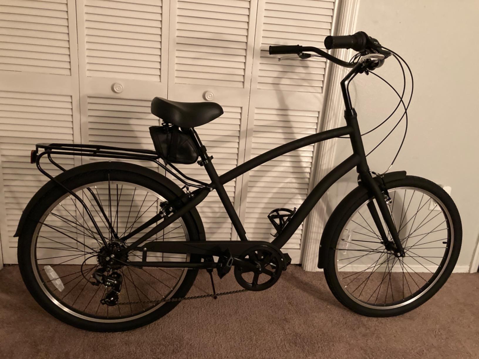 EVRYjourney Men's Steel Beach Cruiser Bike, Hybrid Bicycle with Rear Rack and Fenders, 26-Inch Wheels customer photo 1