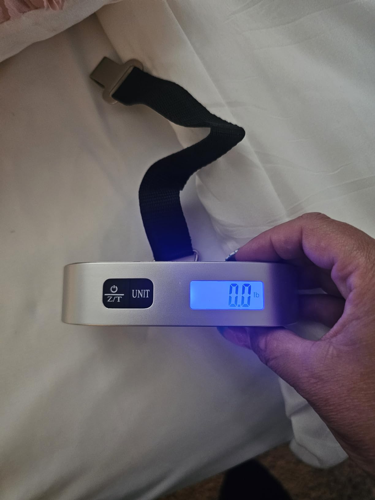 Digital Luggage Scale - Portable Hanging Suitcase Weight Scale for Travel, 110 lb Capacity, Backlit LCD Display, Prevents Airport Overweight Fees, Battery Included customer photo 2