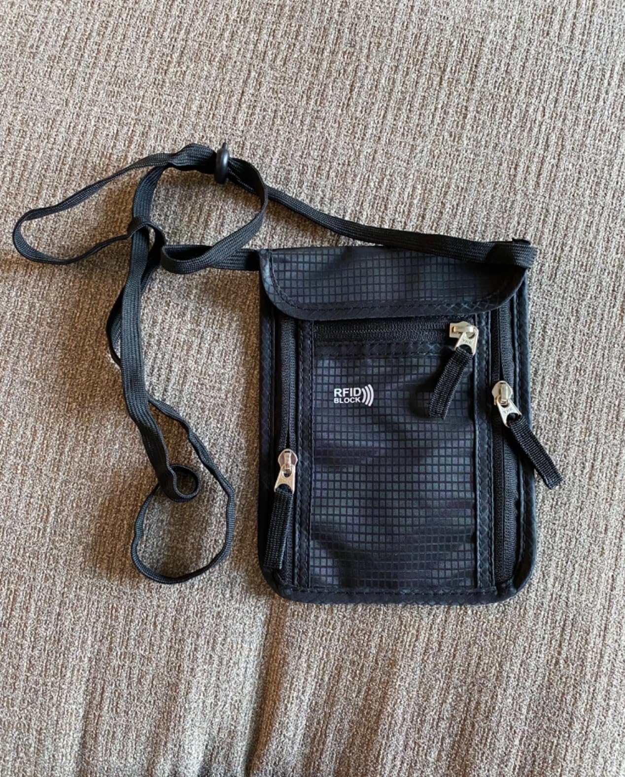 Travel Pouch Neck Wallet Family Passport Holder Organizer Case with RFID Blocking customer photo 2
