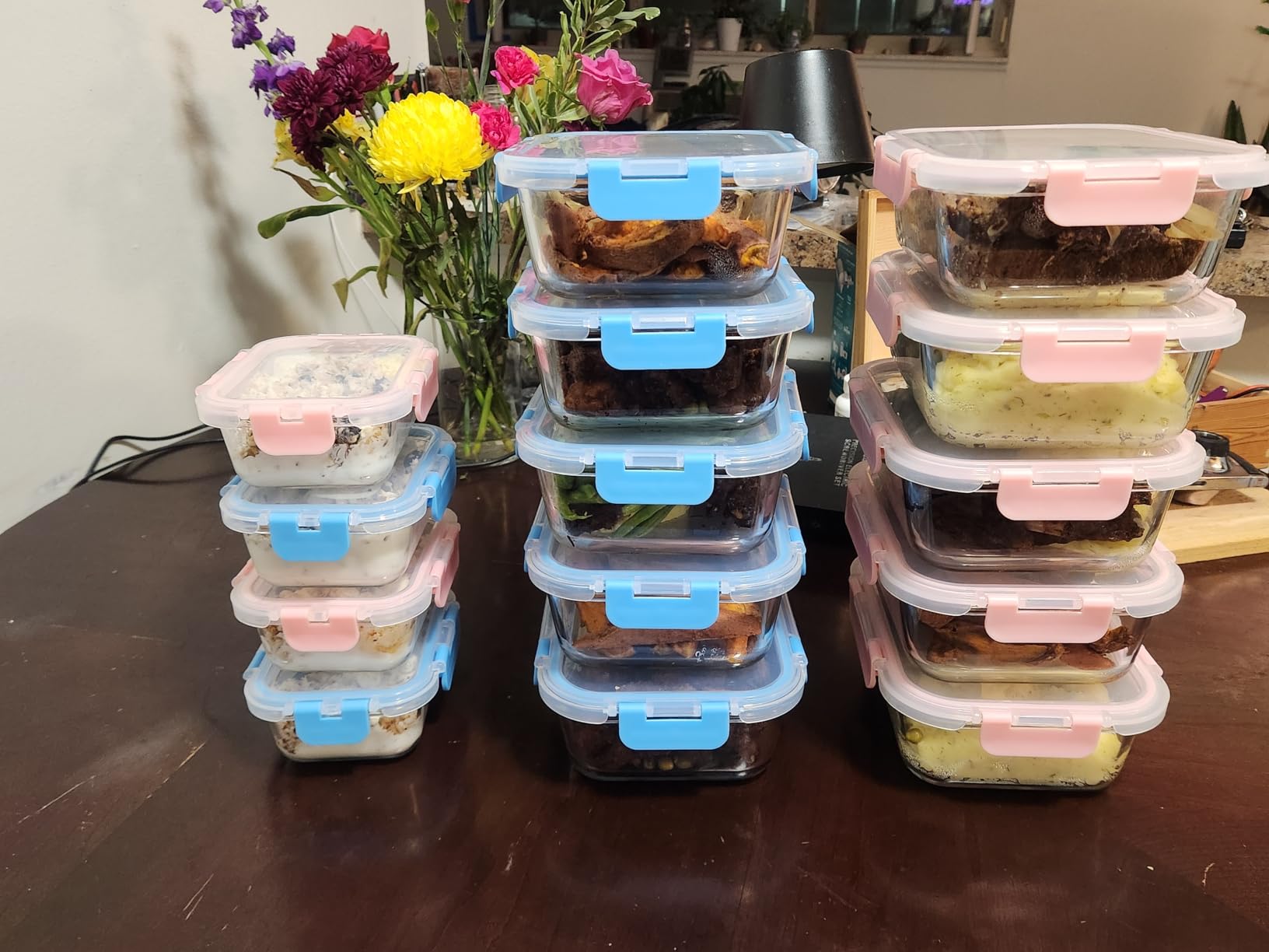 C CREST [10 Pack] Glass Meal Prep Containers, Food Storage Containers with Lids Airtight, Glass Lunch Boxes, Microwave, Oven, Freezer and Dishwasher Safe customer photo 1
