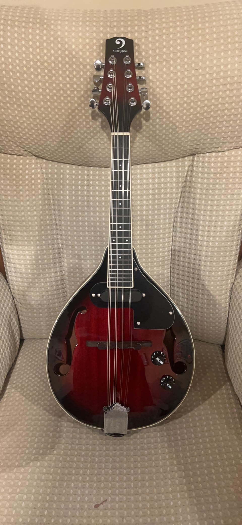 Vangoa Mandolin Musical Instrument A Style Acoustic Electric, 8 Strings Mahogany for Beginner Adults Teens, Red Burst customer photo 1