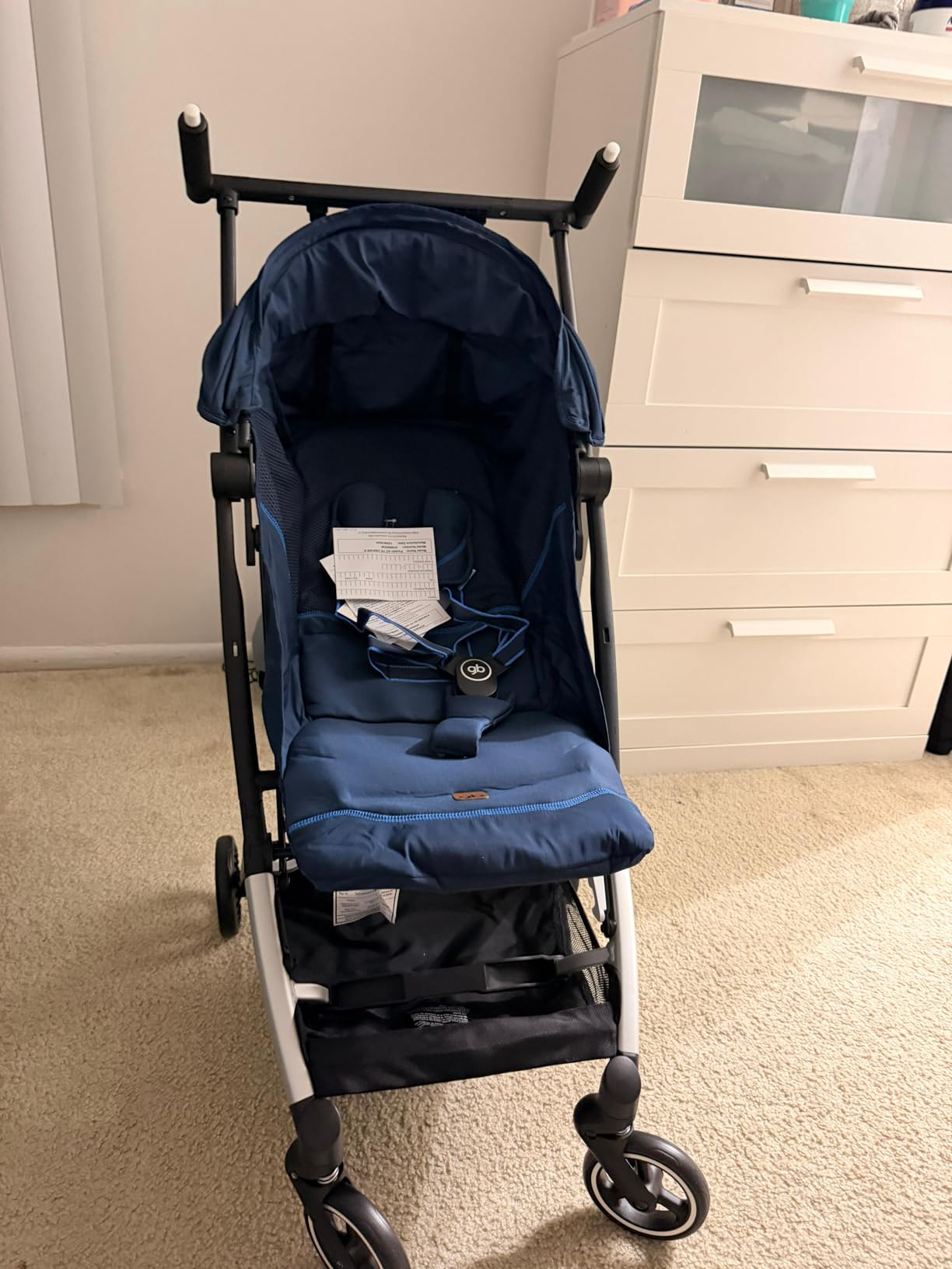 gb Pockit+ All City, Ultra Compact Lightweight Travel Stroller with Front Wheel Suspension, Full Canopy, and Reclining Seat in Night Blue customer photo 1