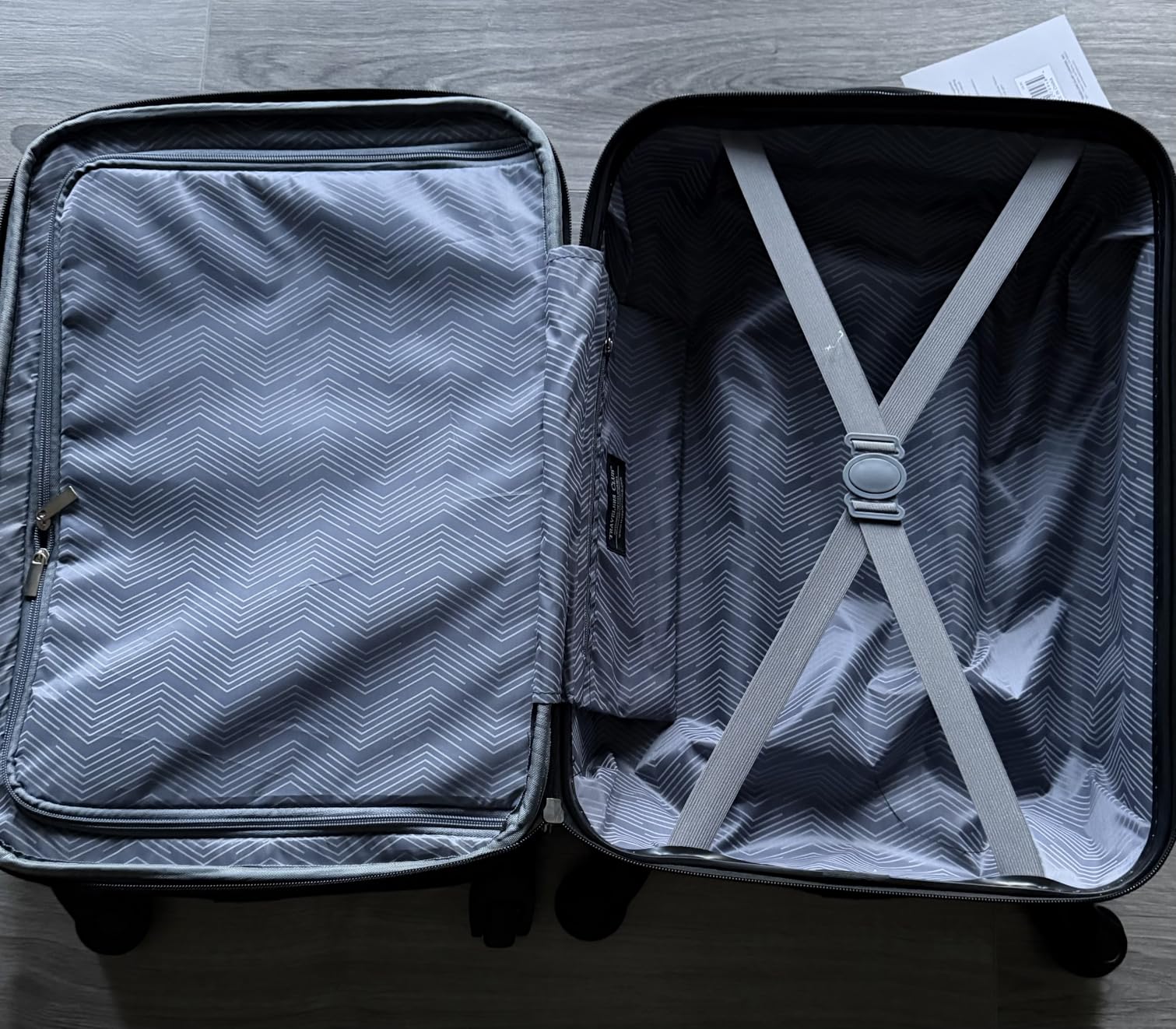 Travelers Club Chicago Hardside Expandable Spinner Luggage, Teal, 3 Piece Set customer photo 2