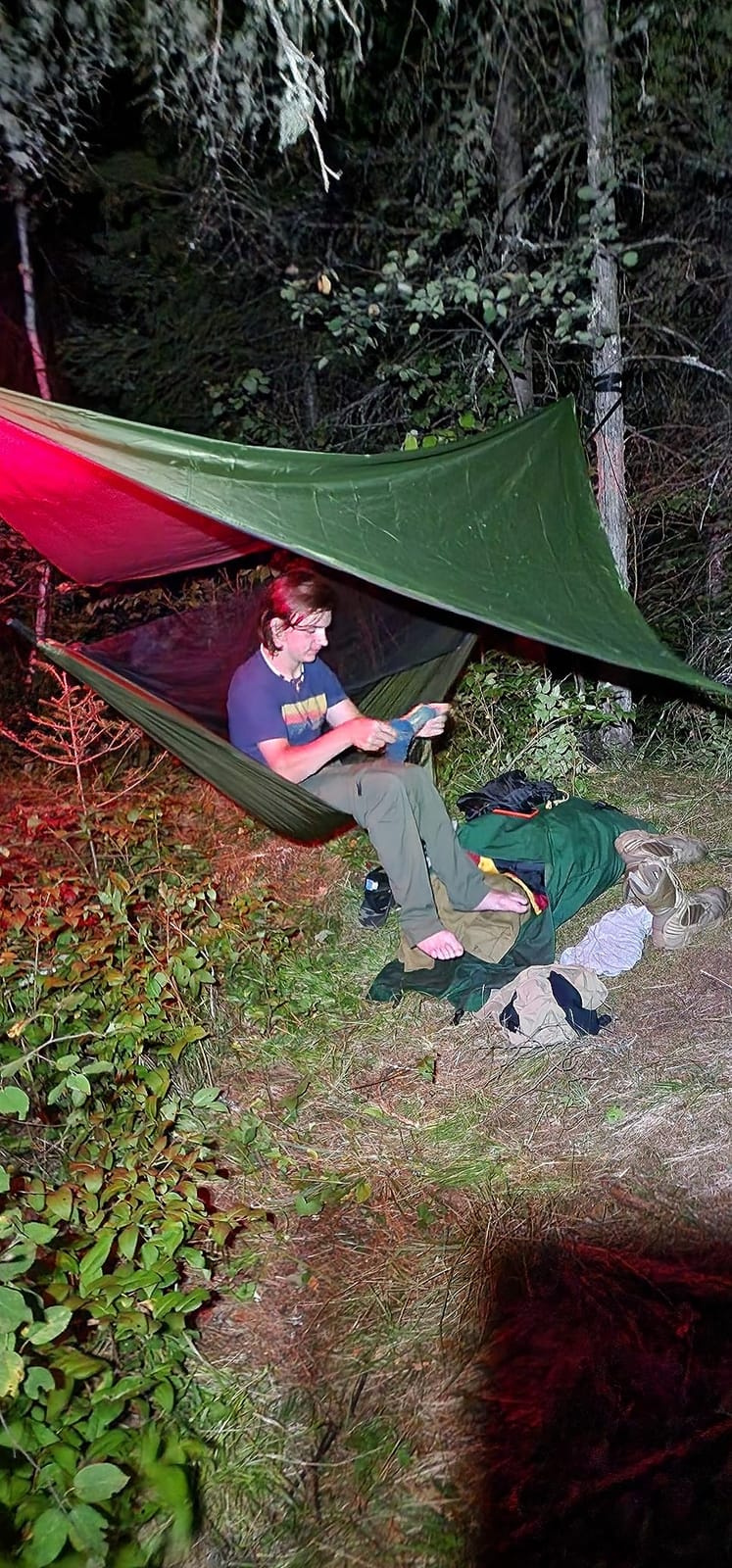 Camping Hammock with Rain Fly Tarp and Mosquito Net Tent Tree Straps customer photo 2