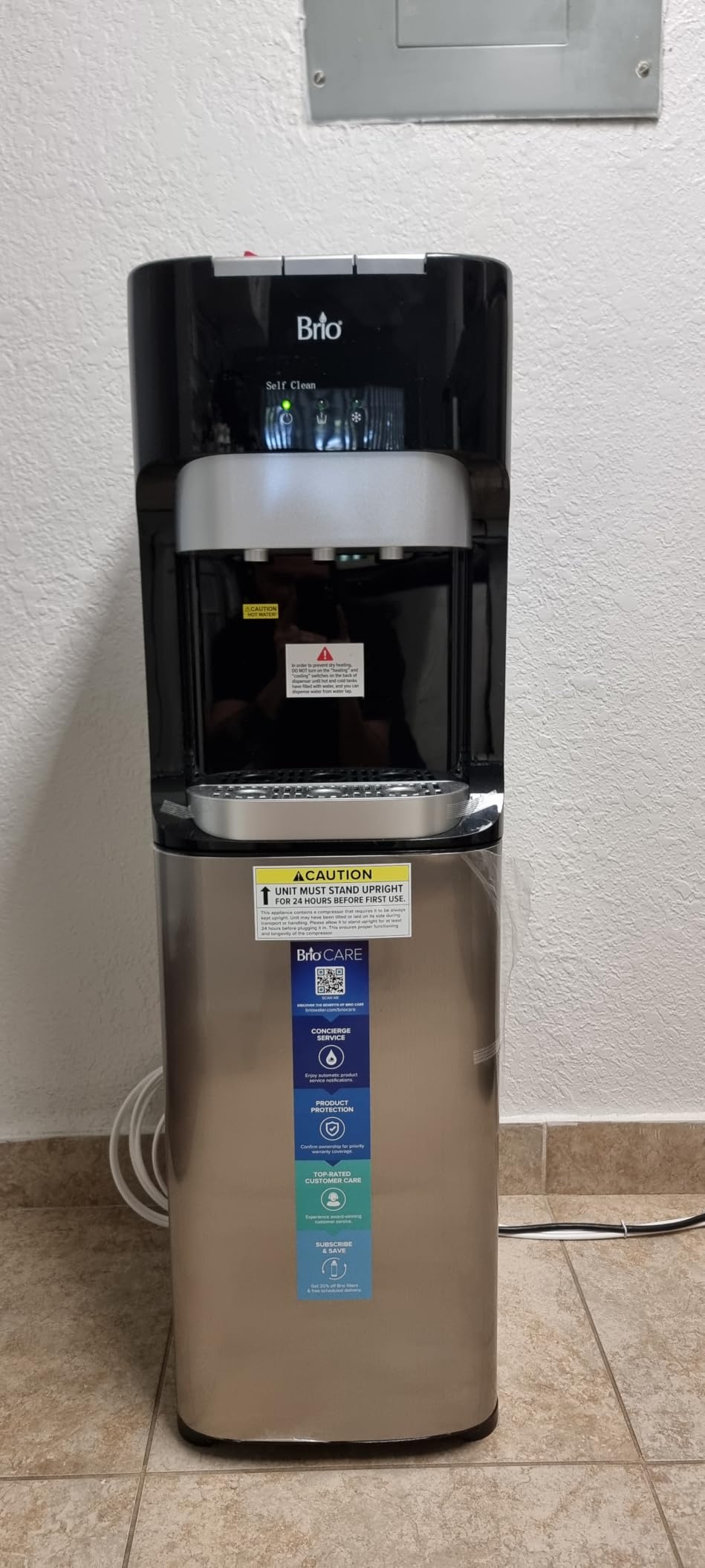 Brio Commercial Grade Bottleless Ultra Safe Reverse Osmosis Drinking Water Filter Water Cooler Dispenser-3 Temperature Settings Hot, Cold & Room Water - UL Approved - Point of Use customer photo 2