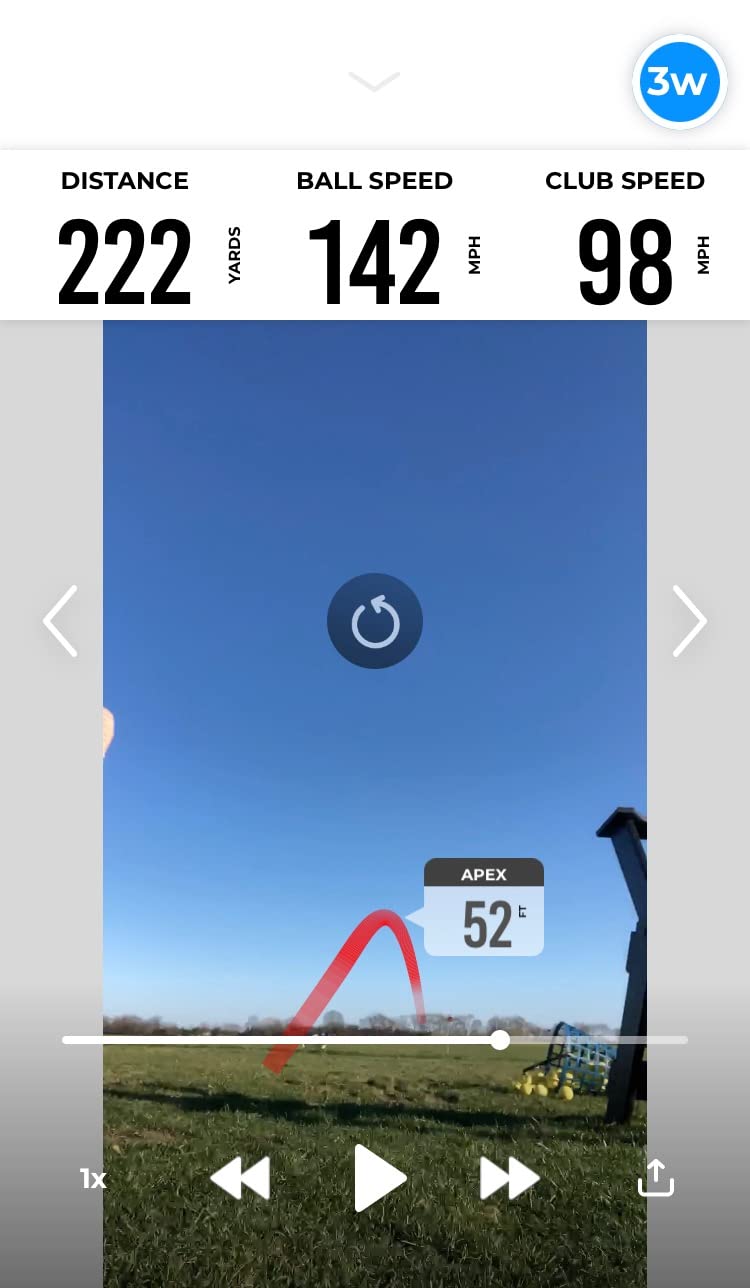 Rapsodo Mobile Launch Monitor Golf Simulator | MLM iPhone & iPad Only | Indoor & Outdoor Swing Analyzer & Tracker | GPS Satellite View | Ball Speed, Club Speed & Launch Angle Data customer photo 2