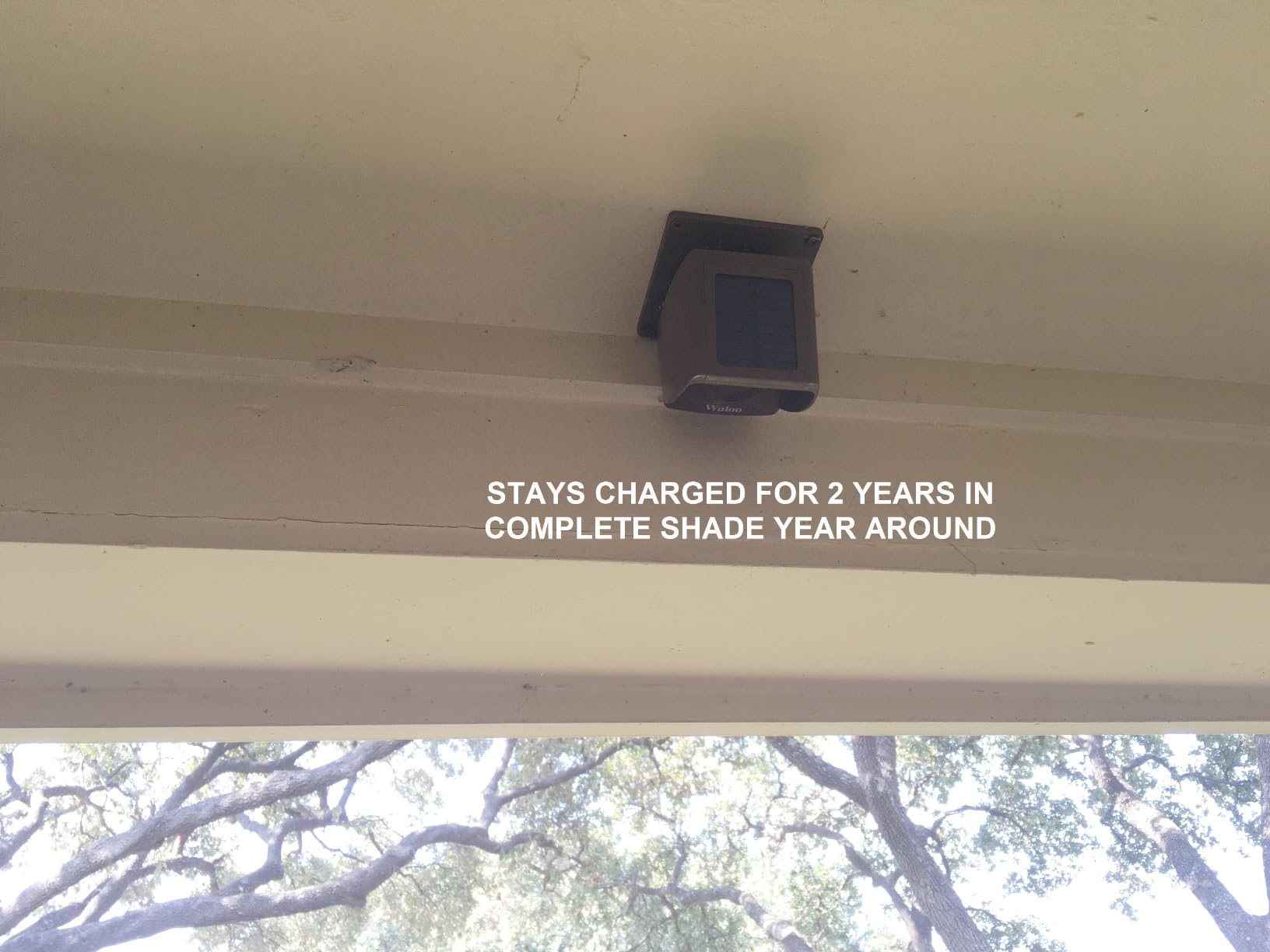 Solar Driveway Alarm Wireless Outside 1800ft Range, Outdoor Motion Sensor & Detector Driveway Alert System with Rechargeable Battery/Weatherproof/Mute Mode(1&2-Brown) customer photo 1