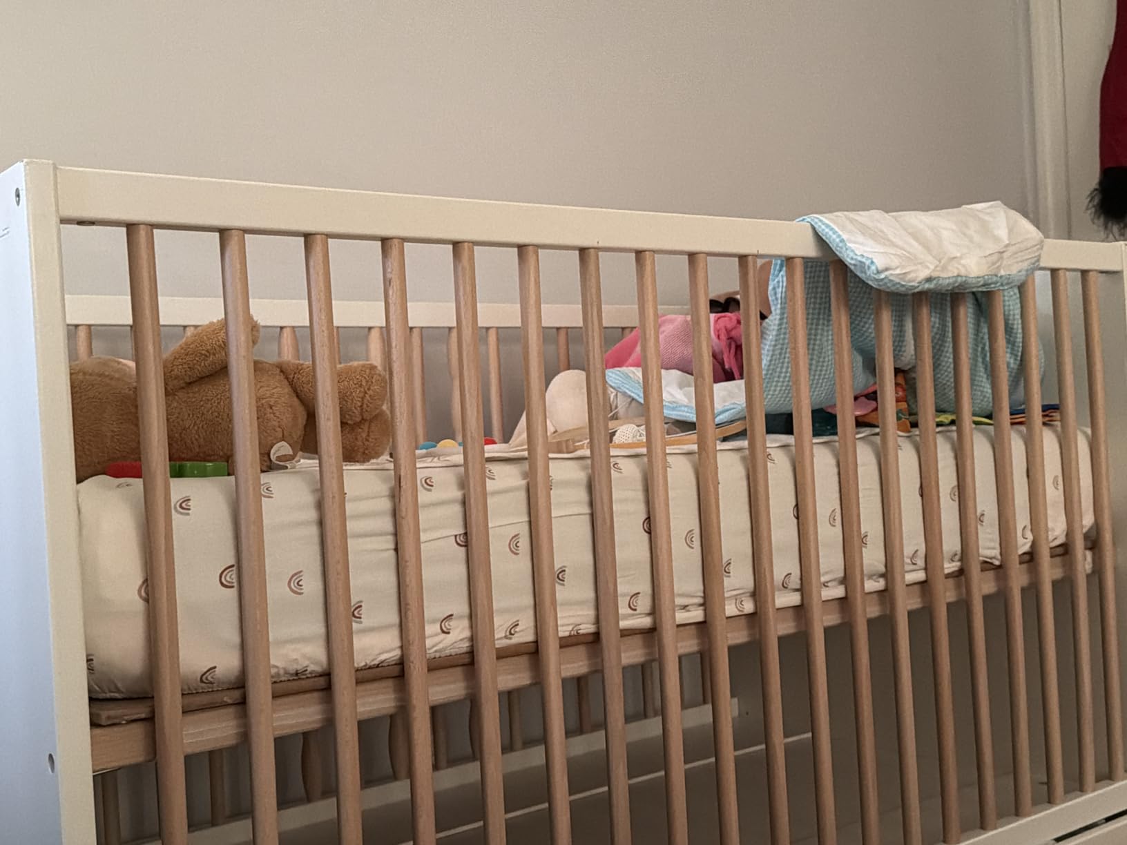 Dourxi Crib Mattress, Dual Sided Comfort Gel Memory Foam Toddler Mattress | Premium Triple-Layer Support Core, Breathable Removable Cover, for Infant & Toddler, Fits Standard Crib & Toddler Bed, Blue customer photo 2