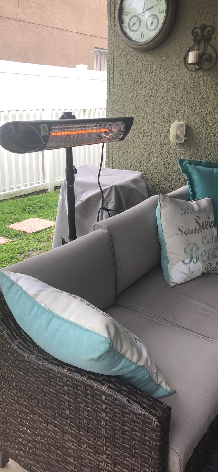 Briza Infrared Electric Patio Heater - Indoor/Outdoor Heater - Portable Wall/Garage Heater - 1500W - use with Stand - Mount to Ceiling/Wall customer photo 1