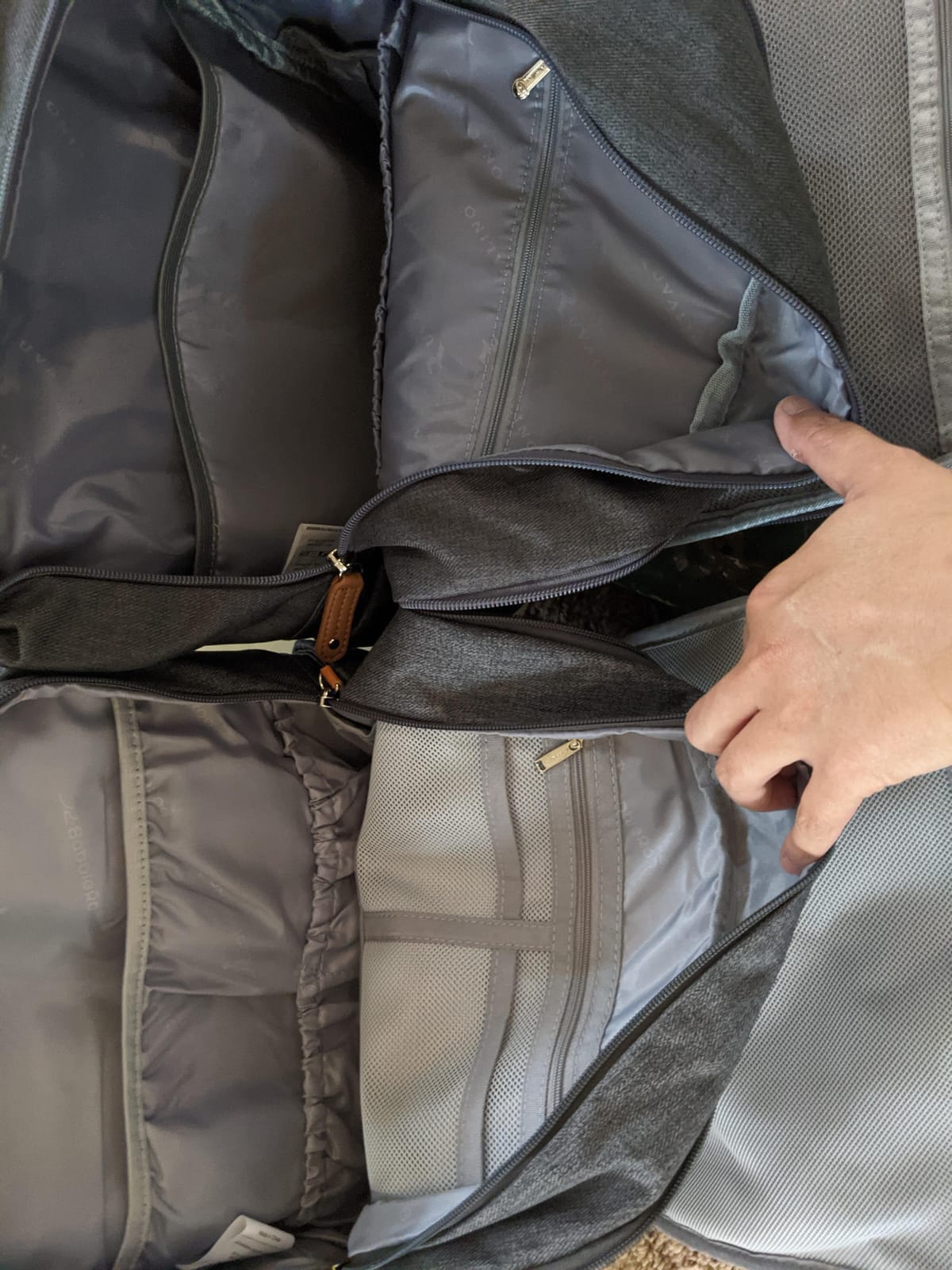 BabbleRoo Diaper Bag Backpack - Baby Essentials Travel Tote - Multi Function Water Resistant Diaper Bag with Changing Pad, Stroller Straps & Pacifier Case - Dark Gray customer photo 1