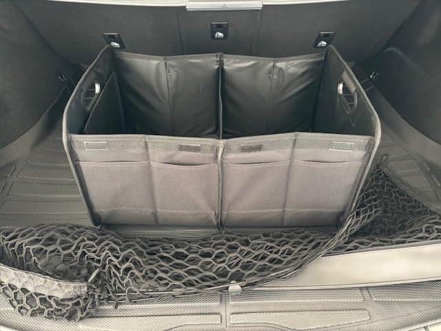 Homeve Car Trunk Organizer for SUV, 18.5Gal Large Capacity No-Sag Heavy Duty, Foldable Waterproof Anti-Slip Storage with 12 Pockets, Fit Sedan,Truck, Universal Car Accessories, Black, Large, 2 Compart customer photo 2