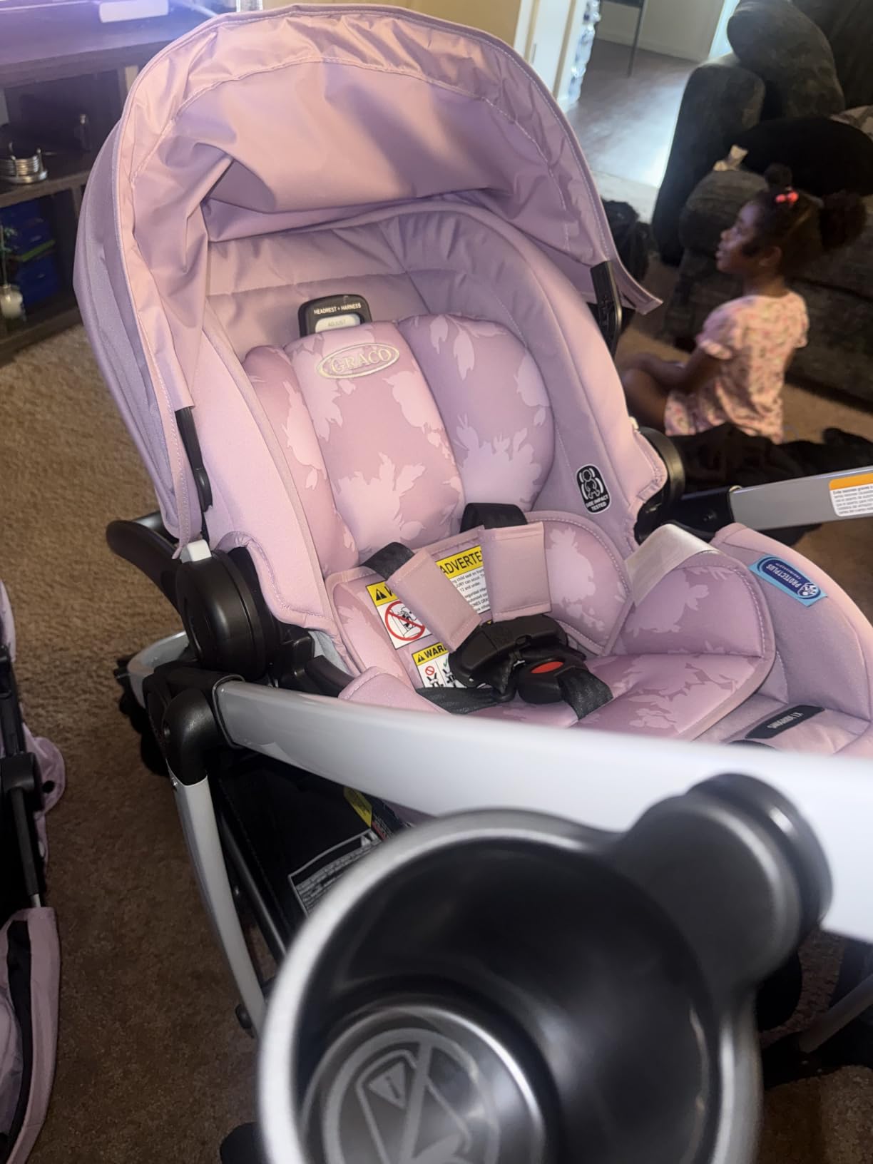 Graco Modes Pramette Travel System, Car Seat and Stroller Combo, Includes SnugRide LX Infant Car Seat and Baby Stroller, 3 Modes: Car Seat Carrier, Pramette, Toddler Stroller, Ellington customer photo 1