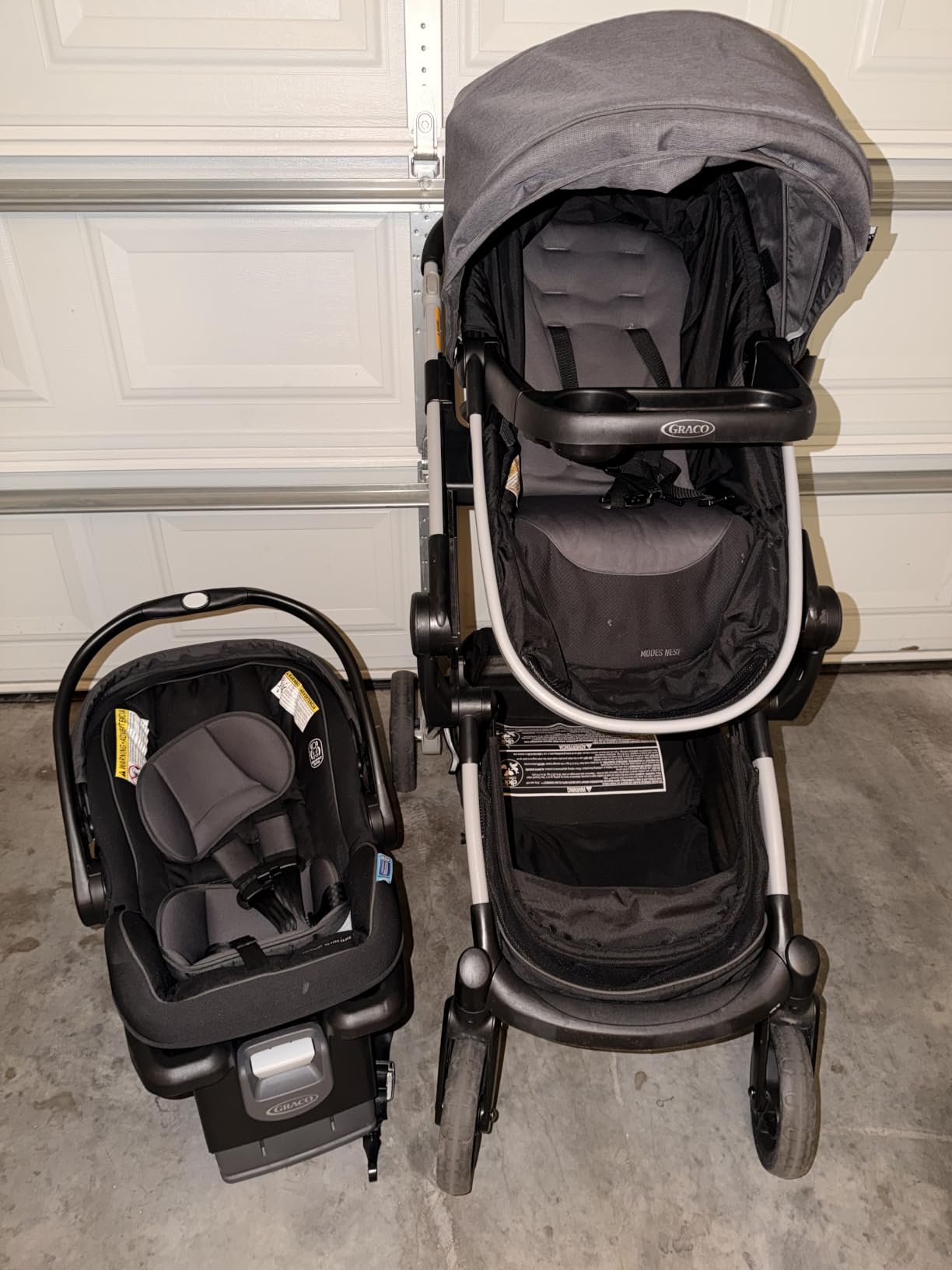 Graco Modes Nest Travel System, 3-in-1 Modular Carseat Stroller Combo, Includes the SnugRide DLX Infant Car Seat and Baby Stroller, Adjustable Slide2Me, Sullivan customer photo 1