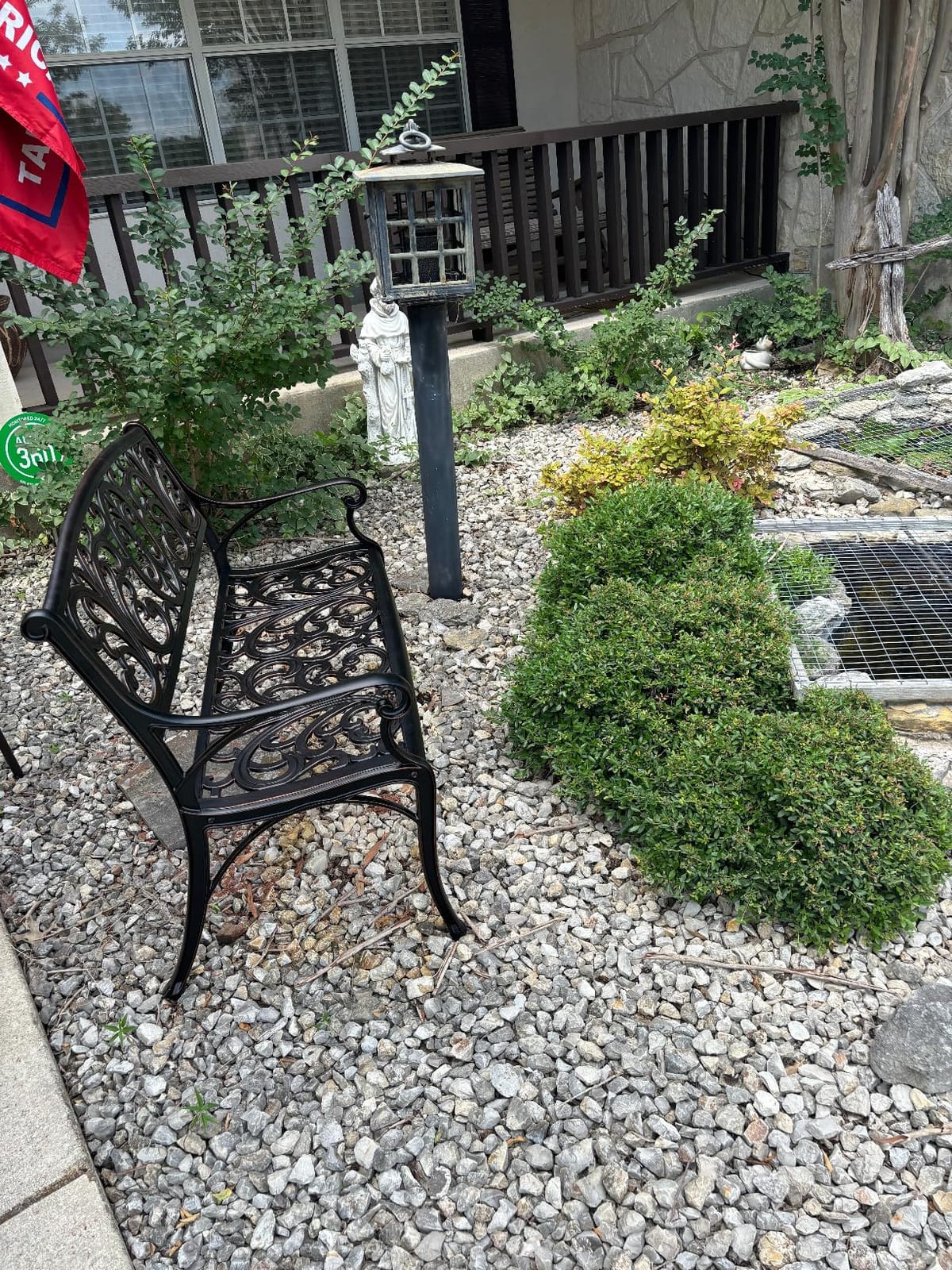 Patio Sense Decatur Cast Aluminum Patio Bench | Antique Bronze Finish | Heavy Duty Rust Free Metal Construction | Lightweight | Easy Assembly | For Front Porch, Backyard, Lawn, Garden, Pool, Deck customer photo 2