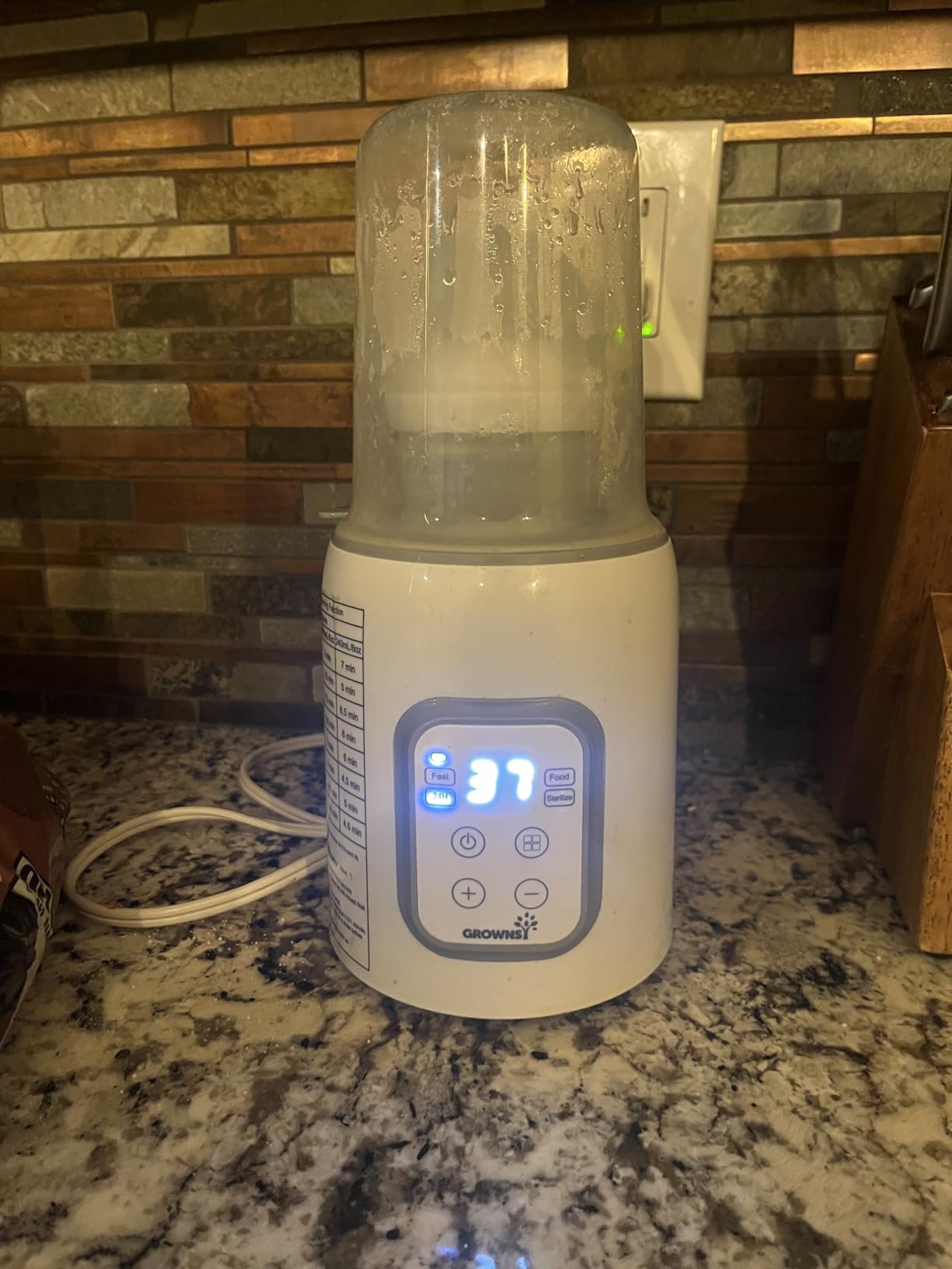 Grownsy 8-in-1 OG Fast Bottle Warmer with Timer, Gray | Fast & Even Heating, Nutri-Preserve, Safe Material, Precise Temp, Easy Operation, Multi-Use Bottle Warmer for All Feed Stages customer photo 2