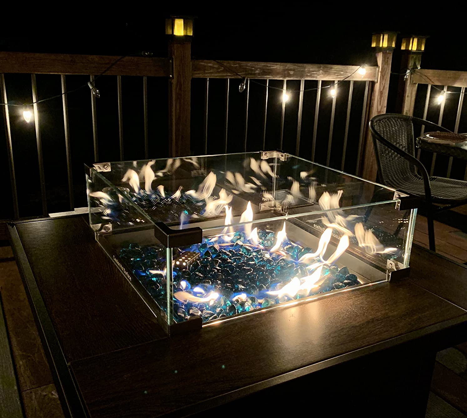 BALI OUTDOORS 50000 BTU Propane Fire Pit for Outdoor | 30 in Fire Pit Table Outdoor, Square Firepits for Outside Backyard, Patio customer photo 1