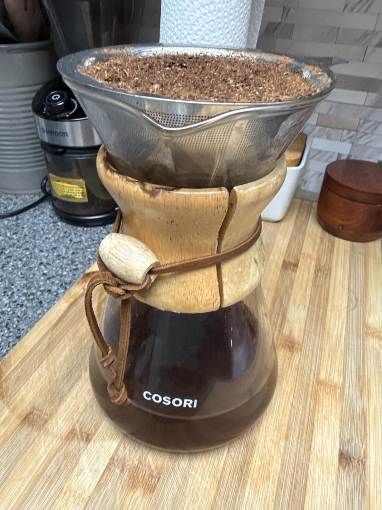 Cosori Pour Over Coffee Maker, Double Layer Stainless Steel Filter, 8cup customer photo 1