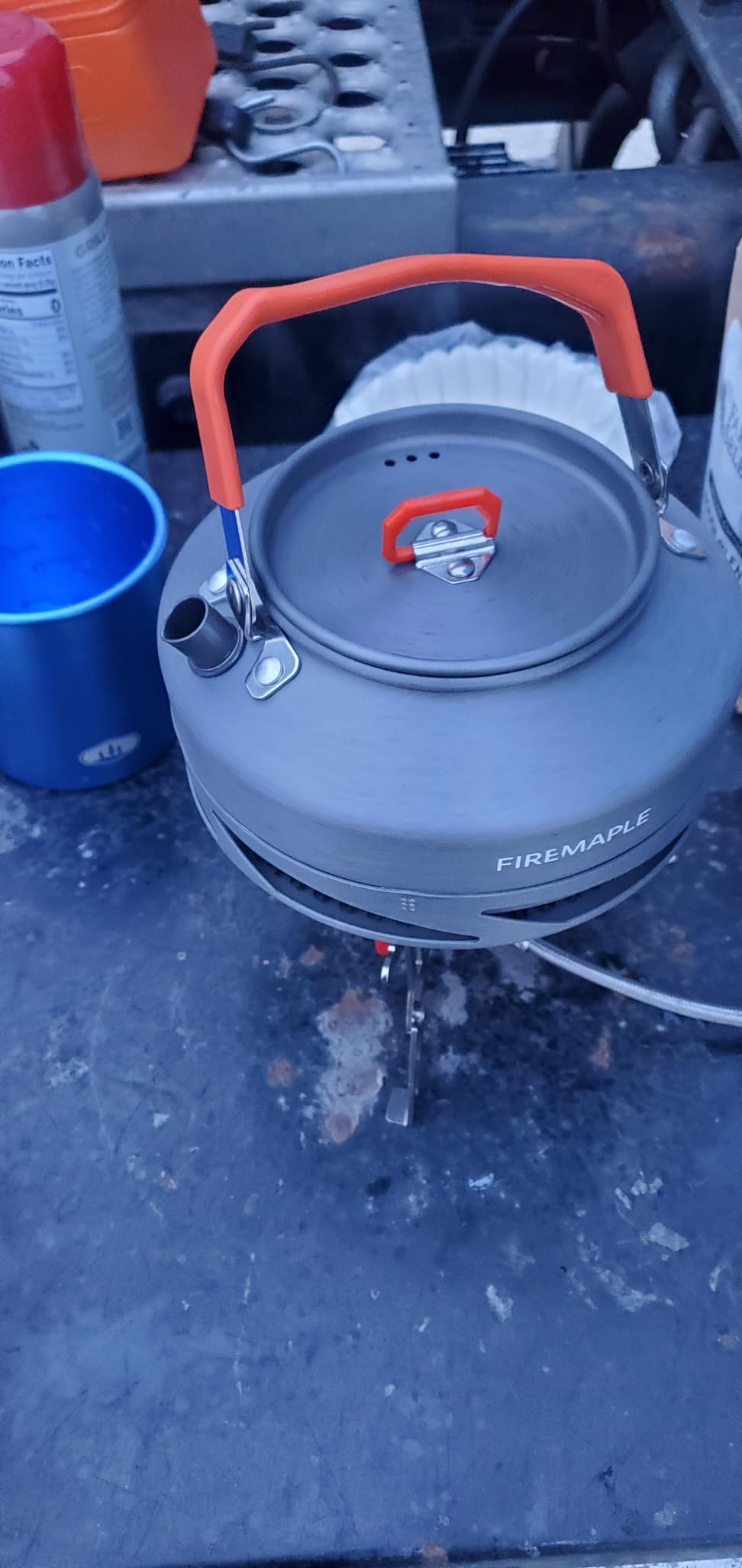 Odoland 3500W/6800W Windproof Camp Stove Camping Gas Stove with Fuel Canister Adapter, Piezo Ignition, Carry Case, Portable Collapsible Stove Burner for Outdoor Backpacking Hiking and Picnic customer photo 2