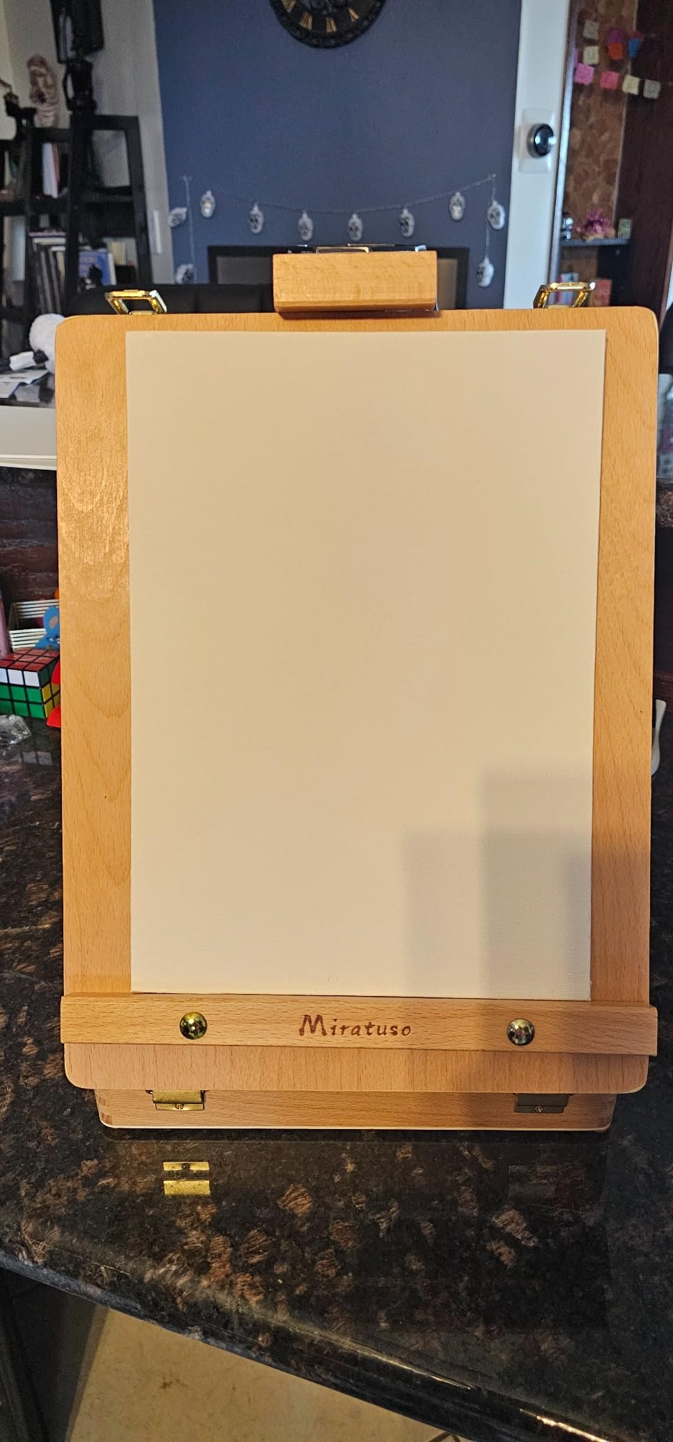 Tabletop Art Easel for Painting, Wooden Sketchbox, Portable Desktop Easel | Portable Art Easel for Beginners Professionals, Adjustable Height, Storage Compartments, Gift for Student Artist Beginner customer photo 1