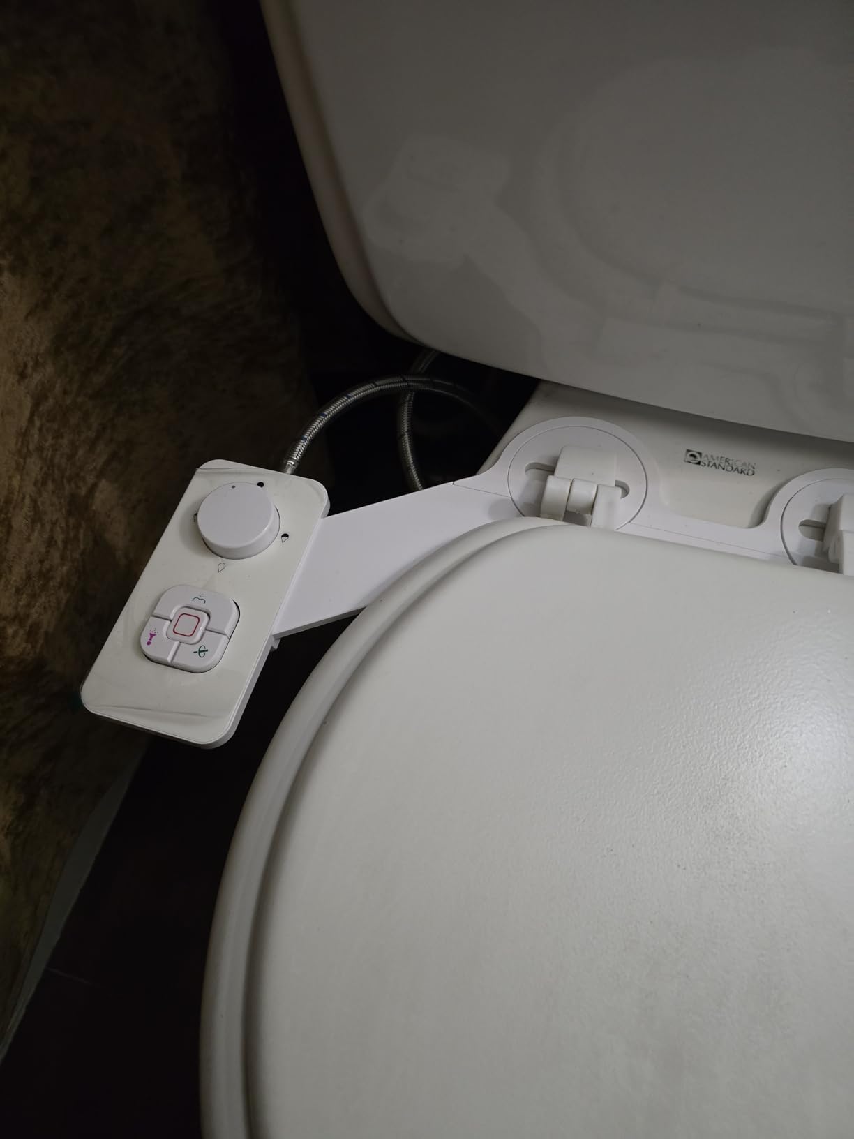 SAMODRA Bidet Attachment, Non-Electric Cold Water Bidet Toilet Seat Attachment with Pressure Controls, Retractable Self-Cleaning Dual Nozzles for Frontal & Rear Wash - Brushed Nickel customer photo 2