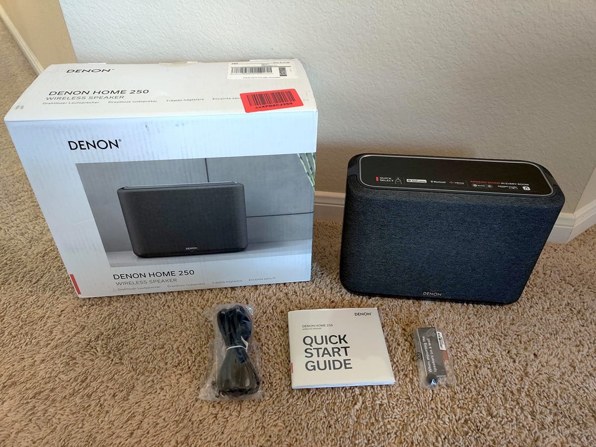 Denon Home 250 Wireless Smart Speaker, Bluetooth Stereo Speaker, White | 0.75