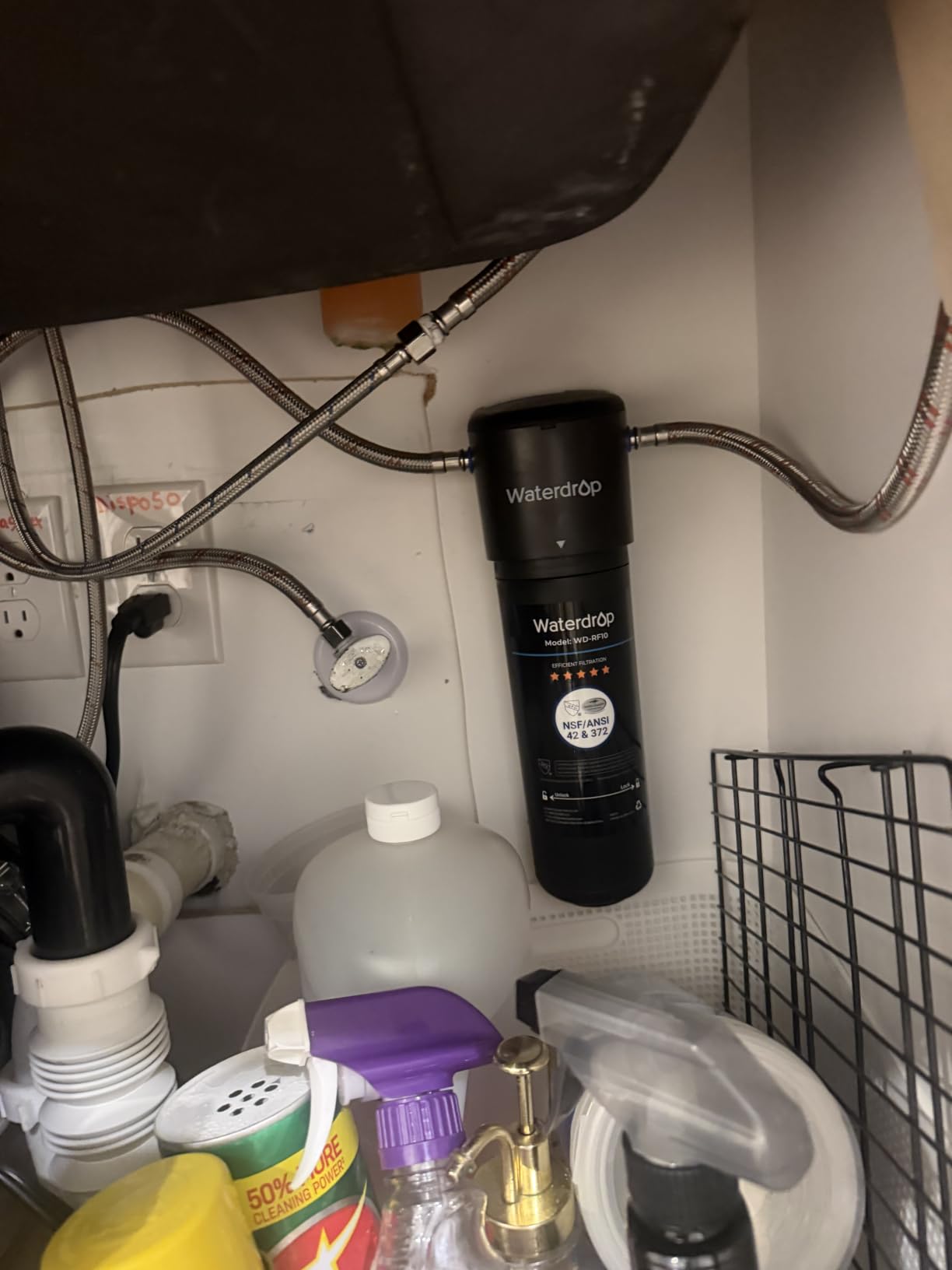 Waterdrop 10UA Under Sink Water Filter System, NSF/ANSI 42 Certified 1 Year | Reduces PFAS, PFOA/PFOS, Lead, Chlorine, Bad Taste & Odor, Under Counter Water Filter Connects Directly to Your Faucet customer photo 1