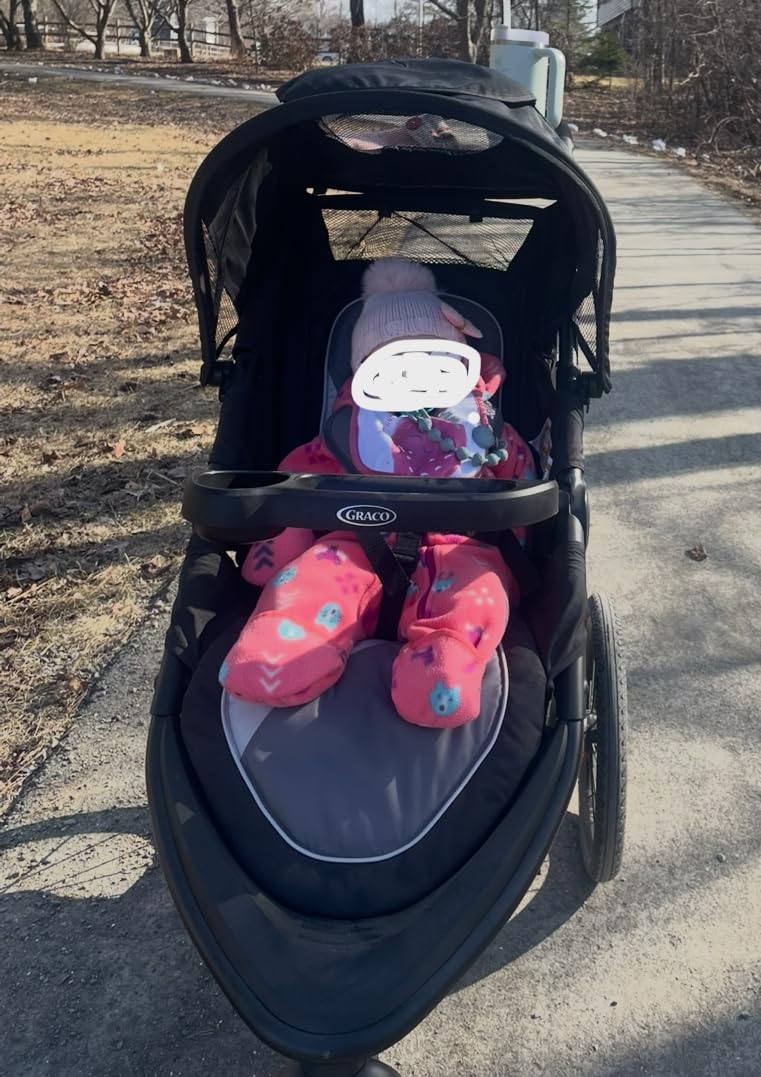Graco FastAction Jogger LX Stroller - Drive, Convenient One-Hand Fold, ICS Compatible, Ideal for Parents on the Go customer photo 2