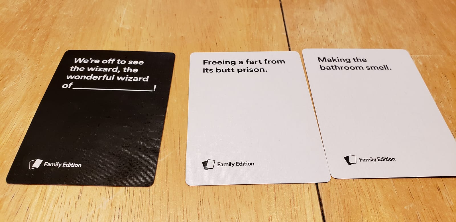 Cards Against Humanity Family Edition - Card Game for Your Horrible Family | A new card game designed for kids & adults to play together. 600 cards about toilet demons and Mom's friend Donna. Ages 8+. customer photo 1